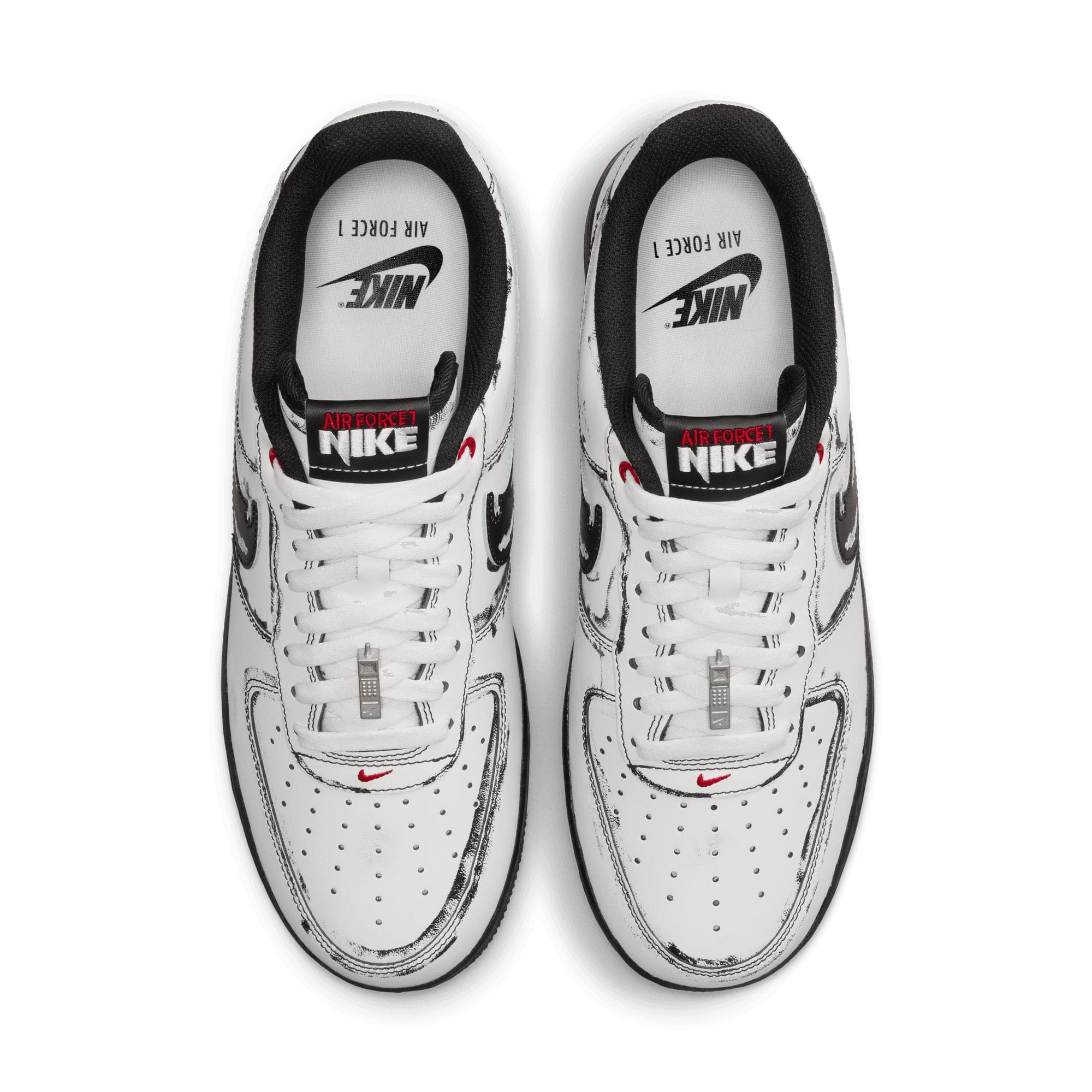Nike Air Force 1 SUMMIT WHITE/METALLIC SILVER - BLACK IV6350 - 121