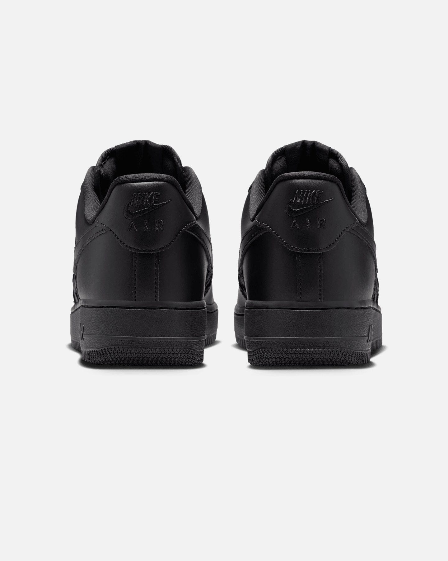 Nike Air Force 1 '07 Edge Black/Black - Metallic Silver