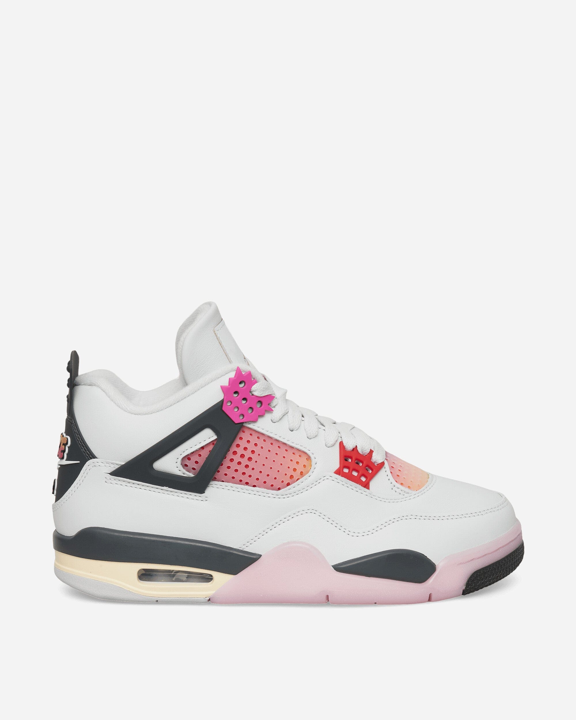 Nike Air Jordan 4 Comic Sneakers Off White / Fire Pink