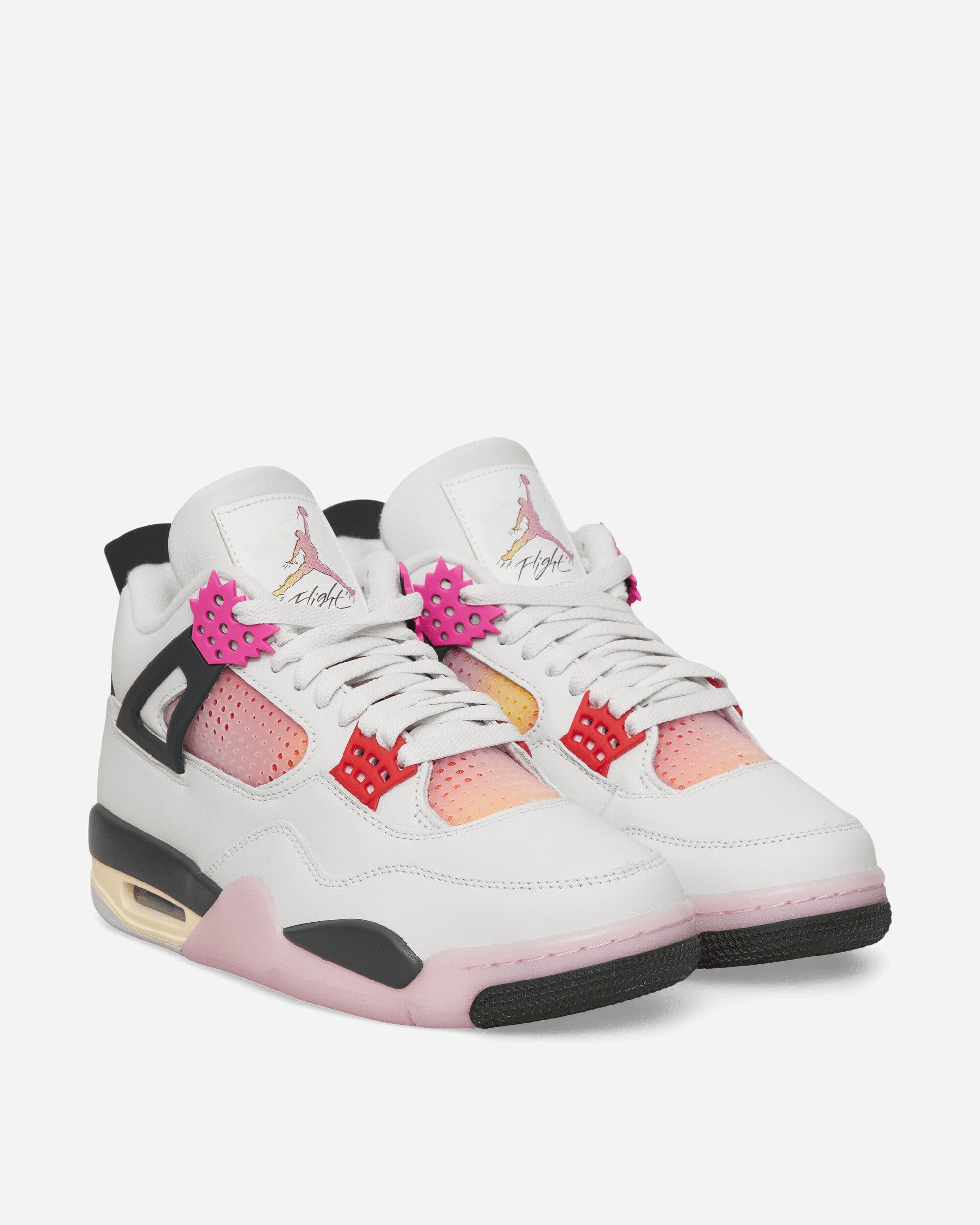 Nike Air Jordan 4 Comic Sneakers Off White / Fire Pink