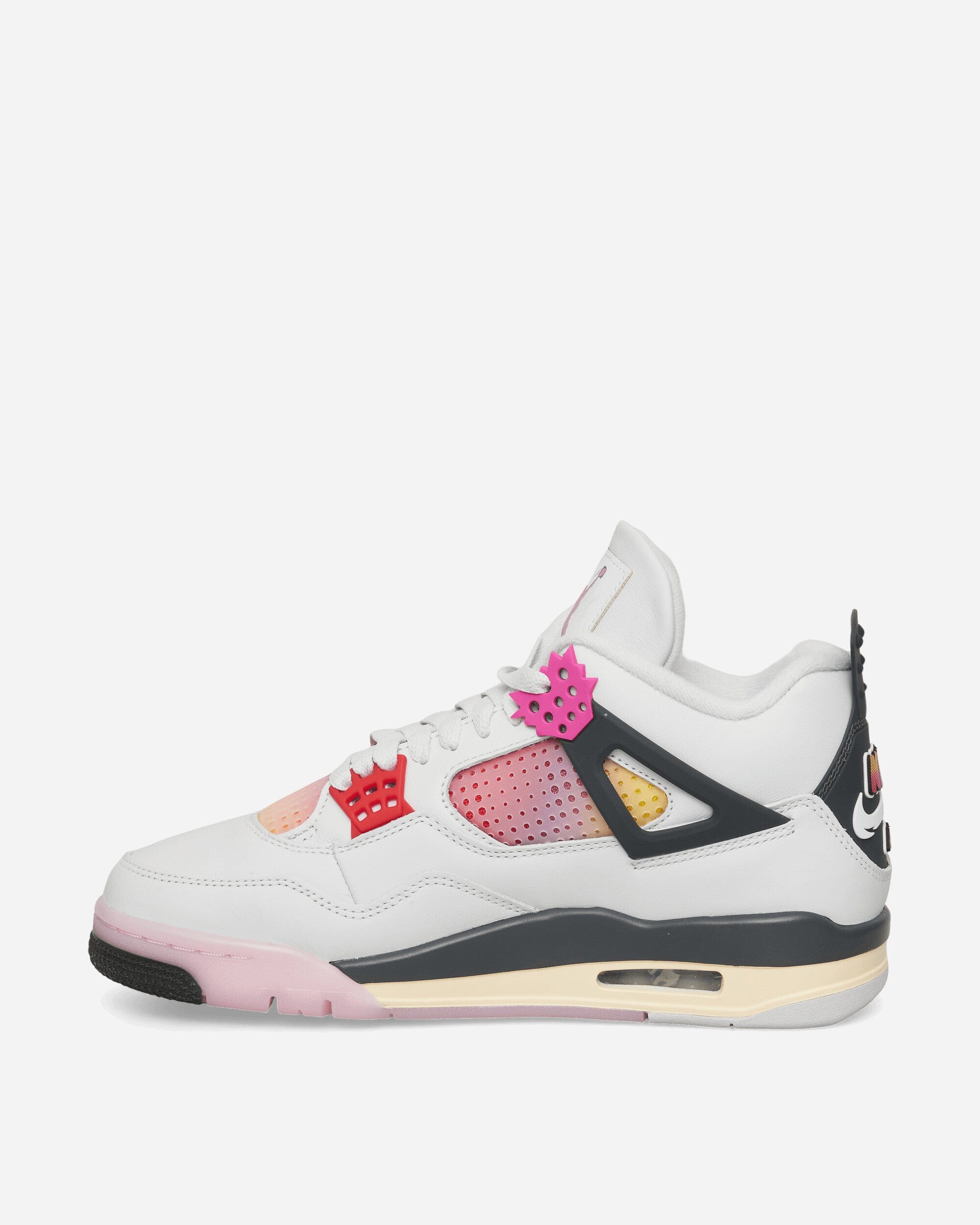 Nike Air Jordan 4 Comic Sneakers Off White / Fire Pink