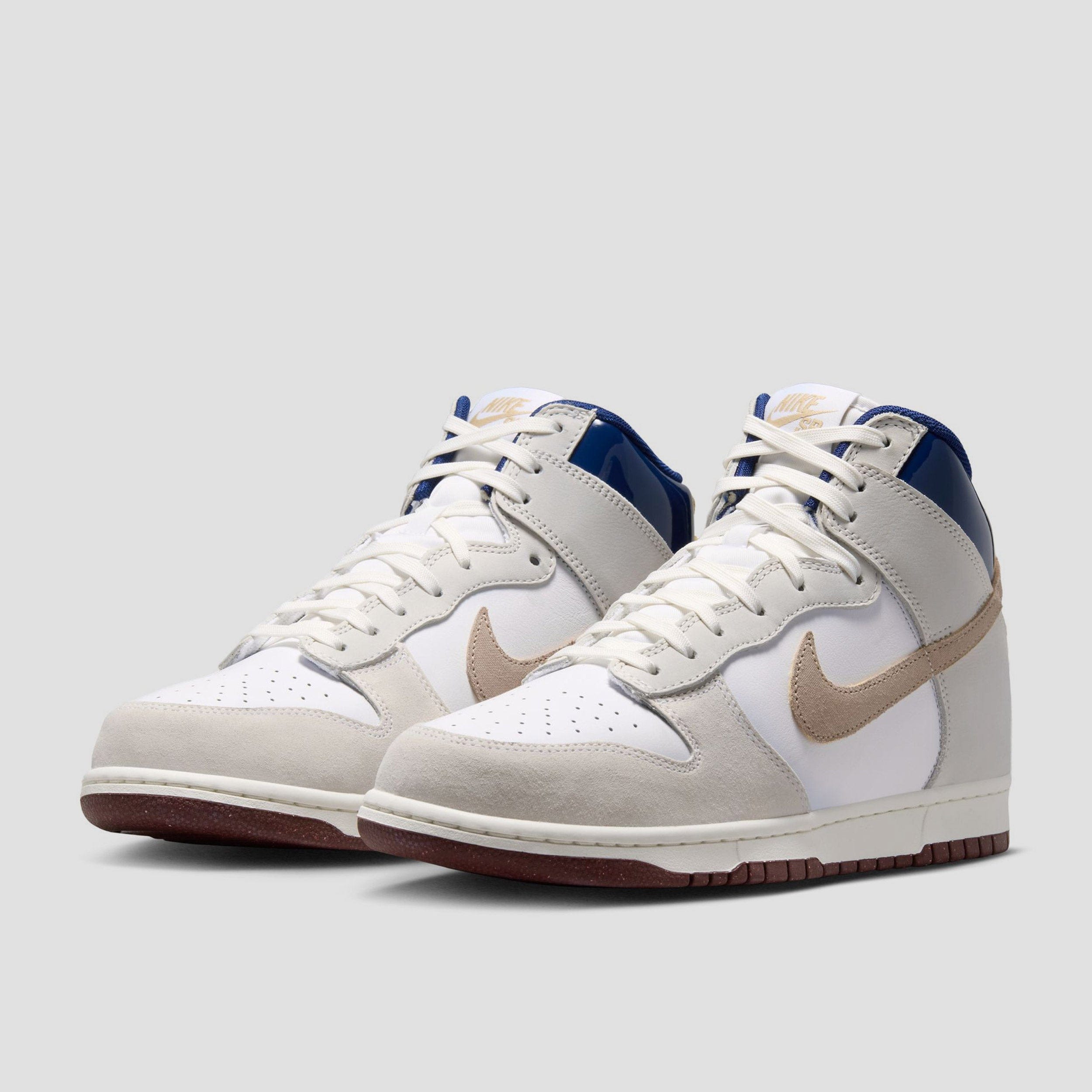 Nike SB x Beyond Dunk High Pro Skate Shoes White / Ivory / Sand Dune / Blue Void