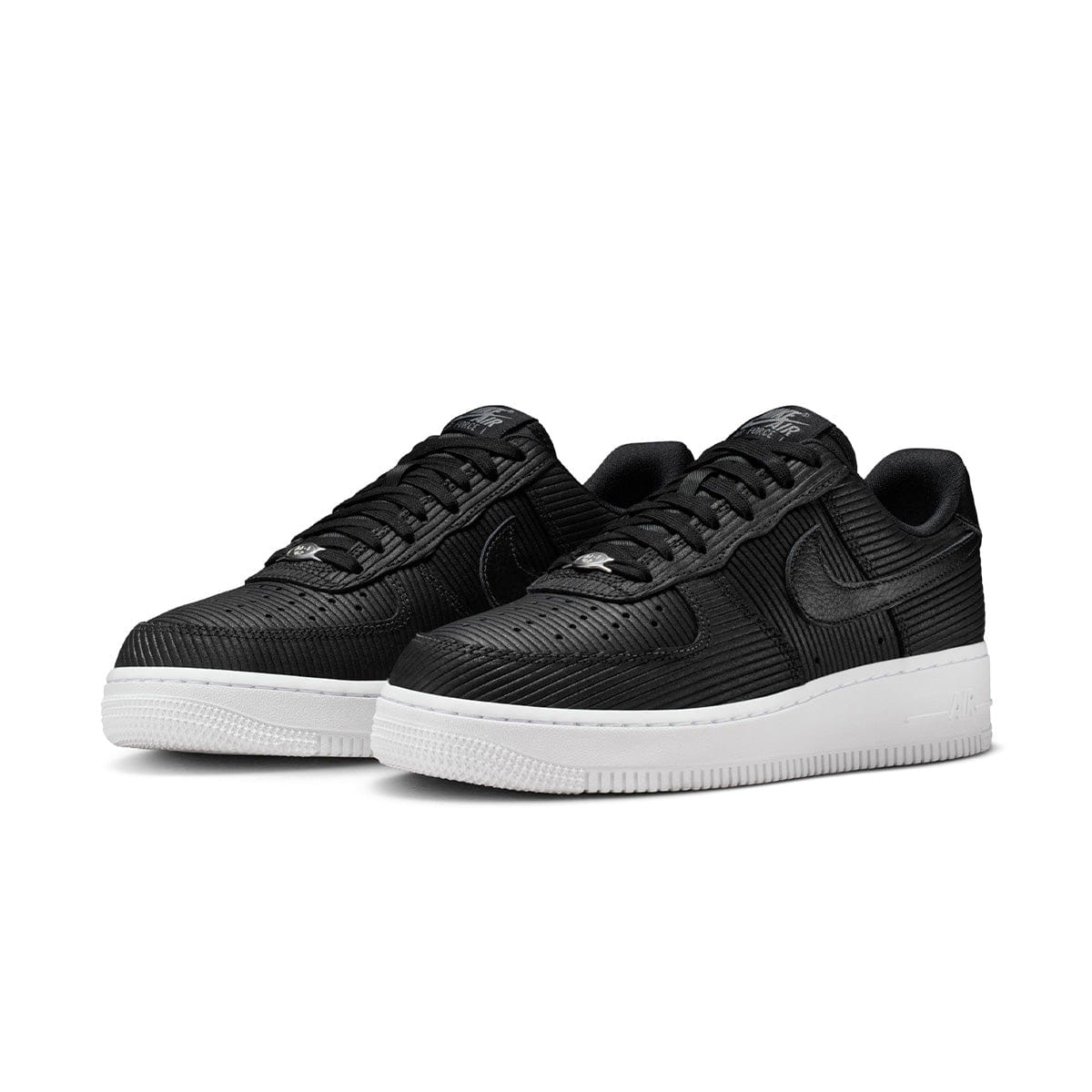 Nike Wmns Air Force 1 '07 Black Smoke Gray Metallic Silver Black