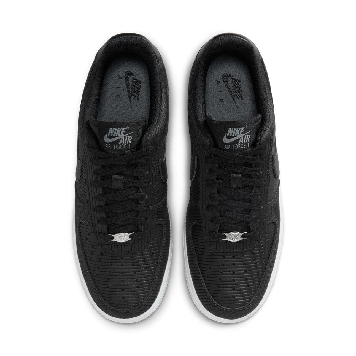 Nike Wmns Air Force 1 '07 Black Smoke Gray Metallic Silver Black