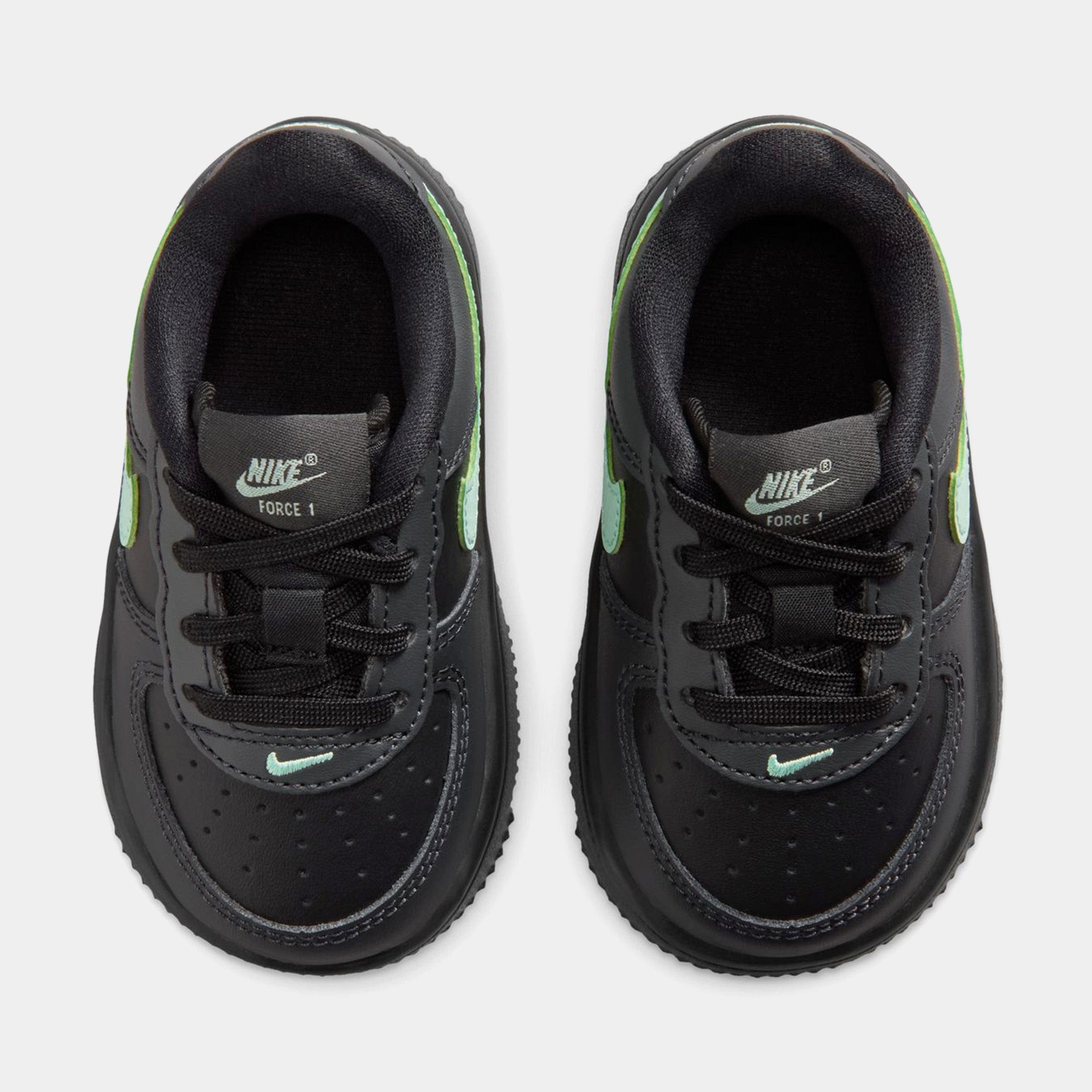 Nike Air Force 1 Low Infant Toddler Lifestyle Shoes (Black/Arctic Green/Anthracite)