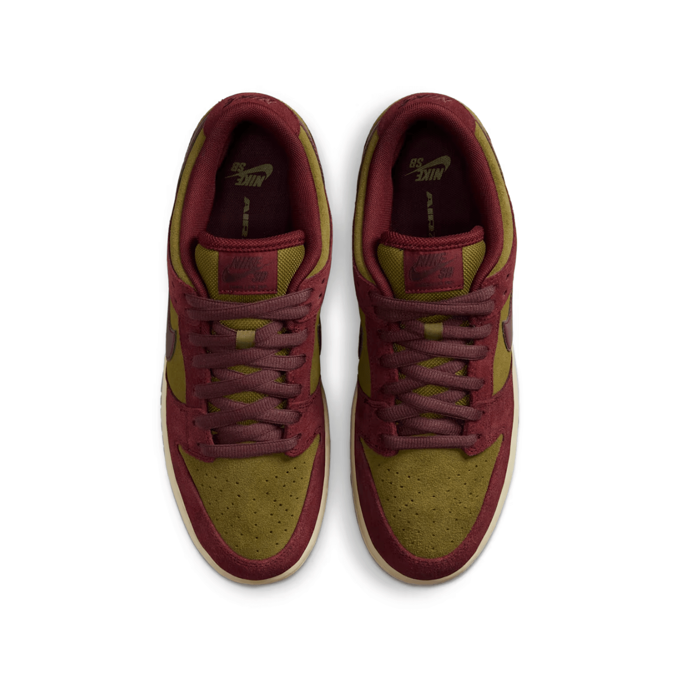 Nike SB Dunk Low Pro Dark Team Red and Olive Flak