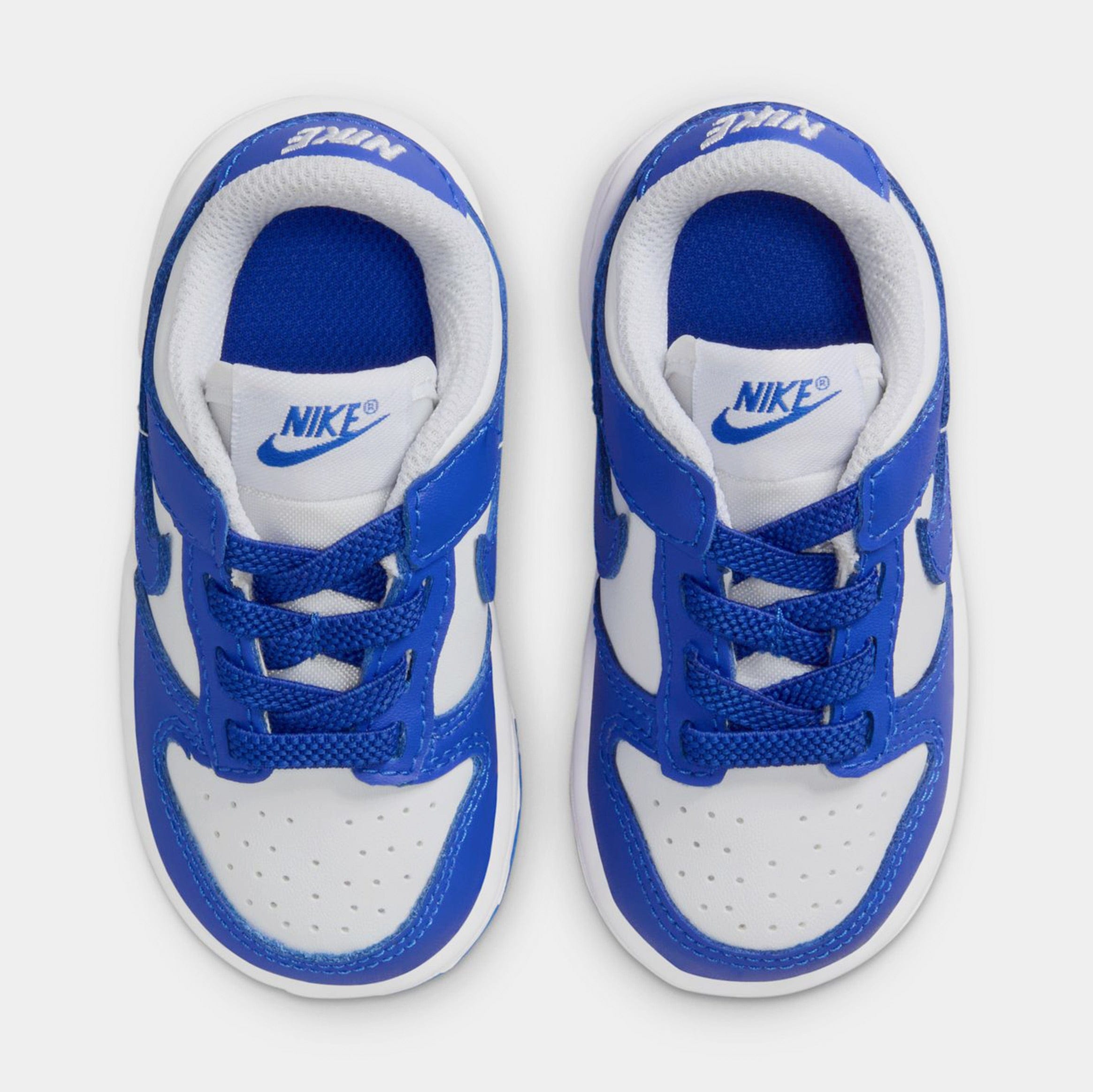 Nike Dunk Low Infant Toddler Basketball Shoes (White/Hyper Royal/Hyper Royal)