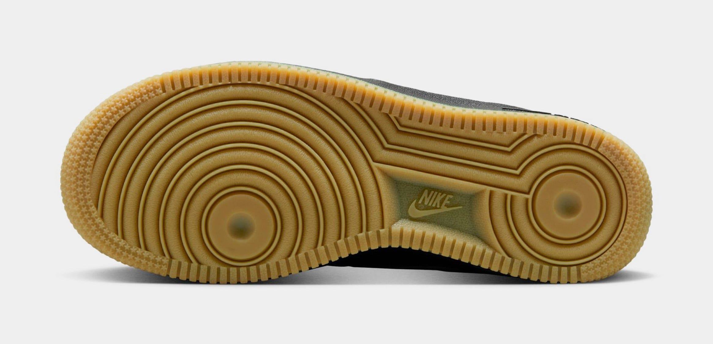 Nike Air Force 1 '07 LV8 Grade School Lifestyle Shoes (Black/Gum Light Brown/White)