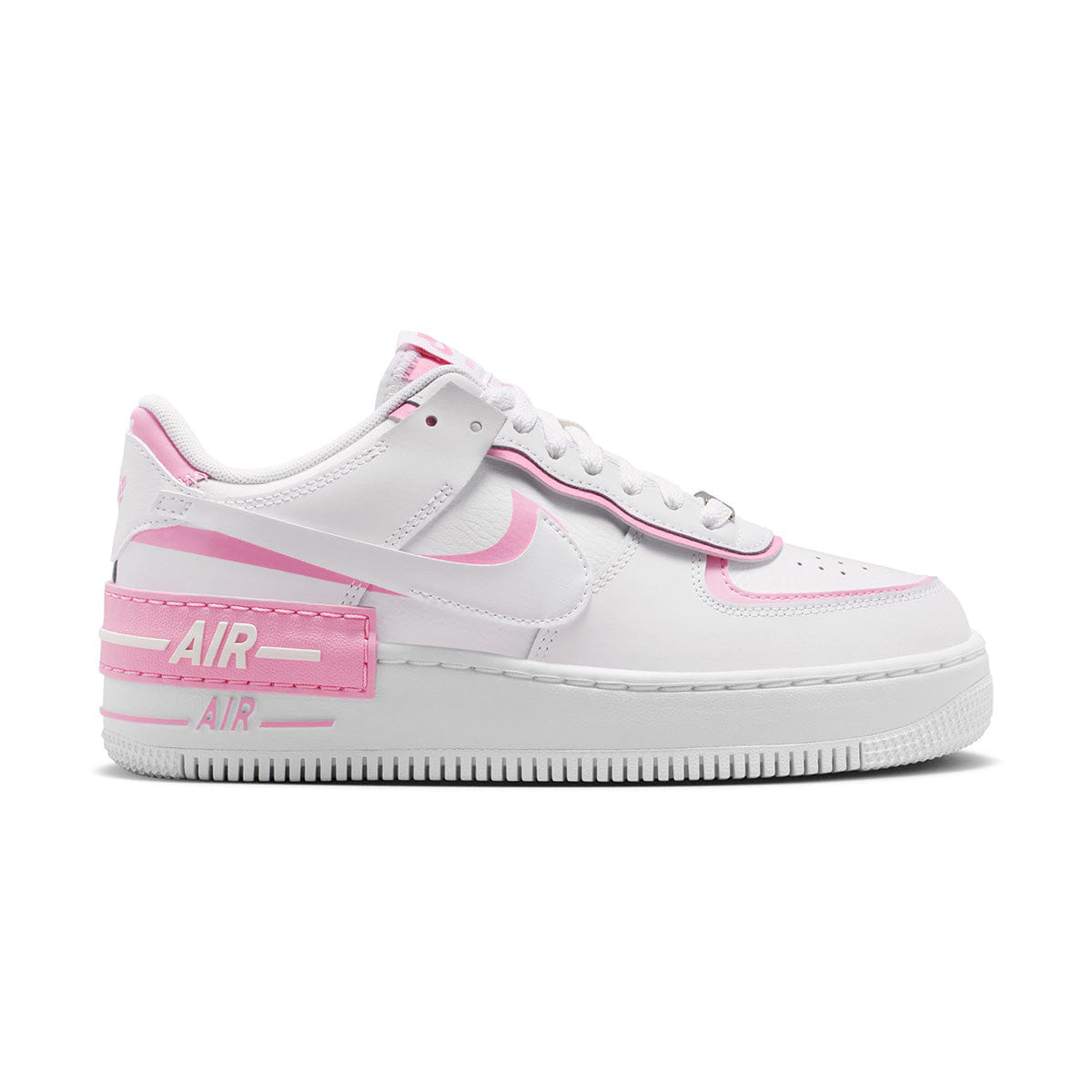 Nike Wmns Air Force 1 Shadow WHITE/WHITE/PINK RISE/METALLIC SILVER