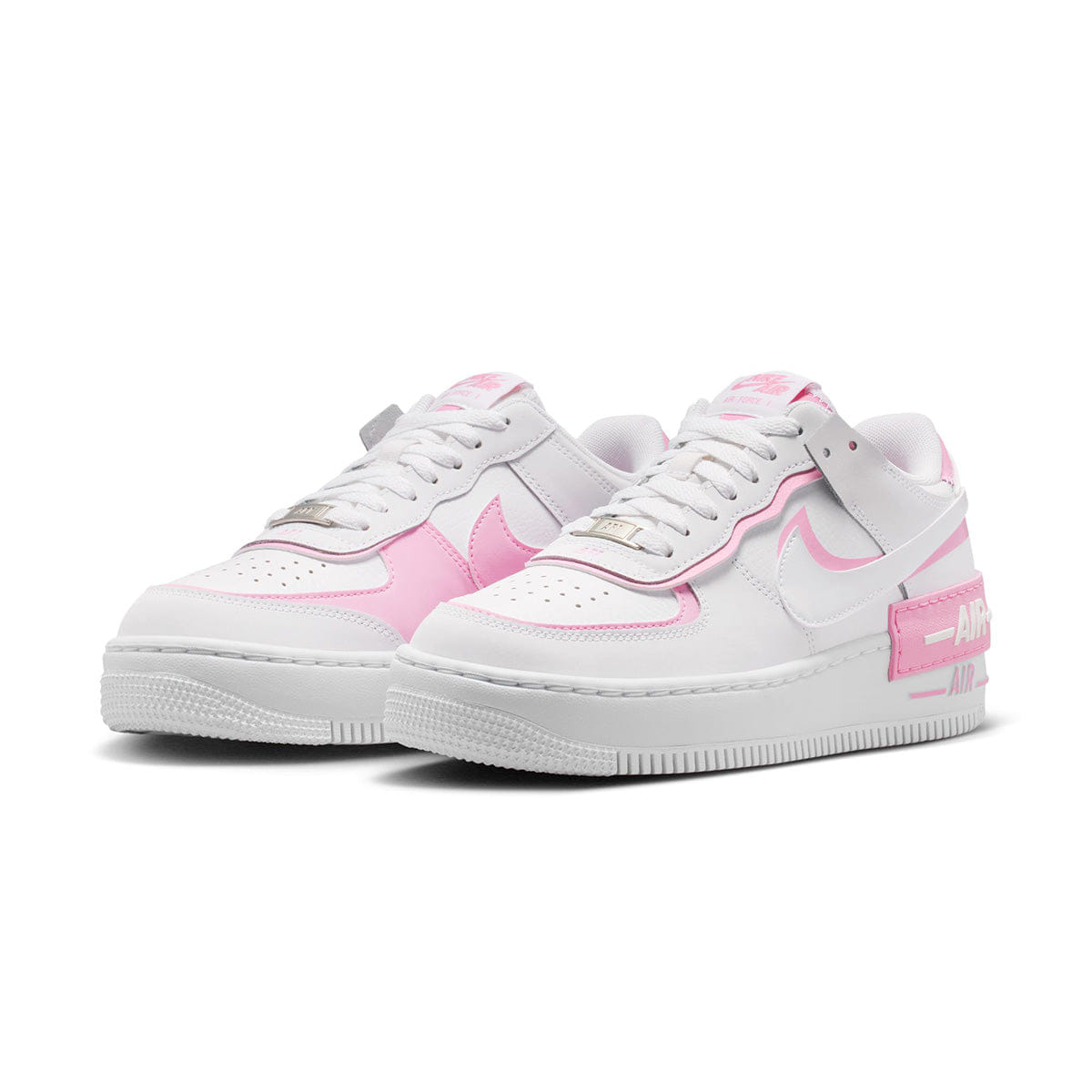 Nike Wmns Air Force 1 Shadow WHITE/WHITE/PINK RISE/METALLIC SILVER