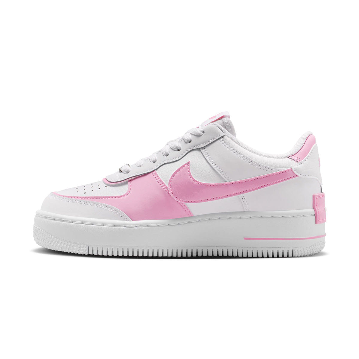 Nike Wmns Air Force 1 Shadow WHITE/WHITE/PINK RISE/METALLIC SILVER
