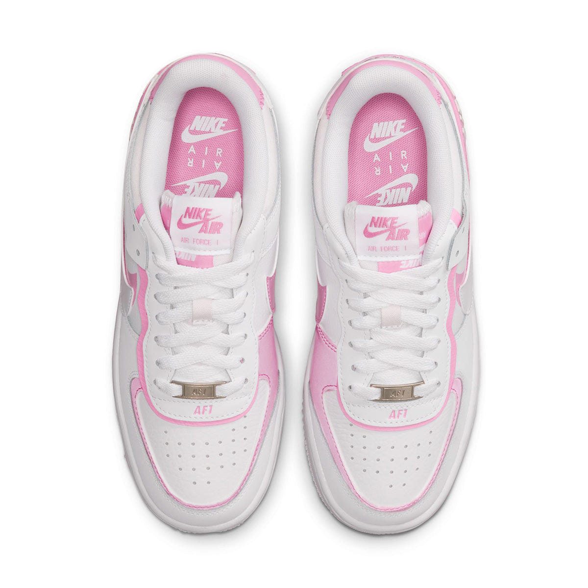 Nike Wmns Air Force 1 Shadow WHITE/WHITE/PINK RISE/METALLIC SILVER