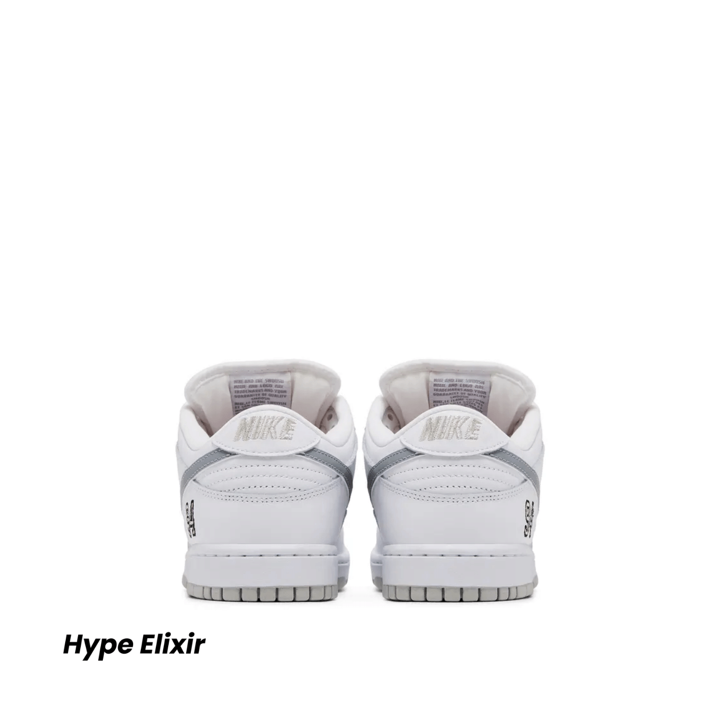 Nike SB Dunk Low Supreme 94 White Metallic Silver