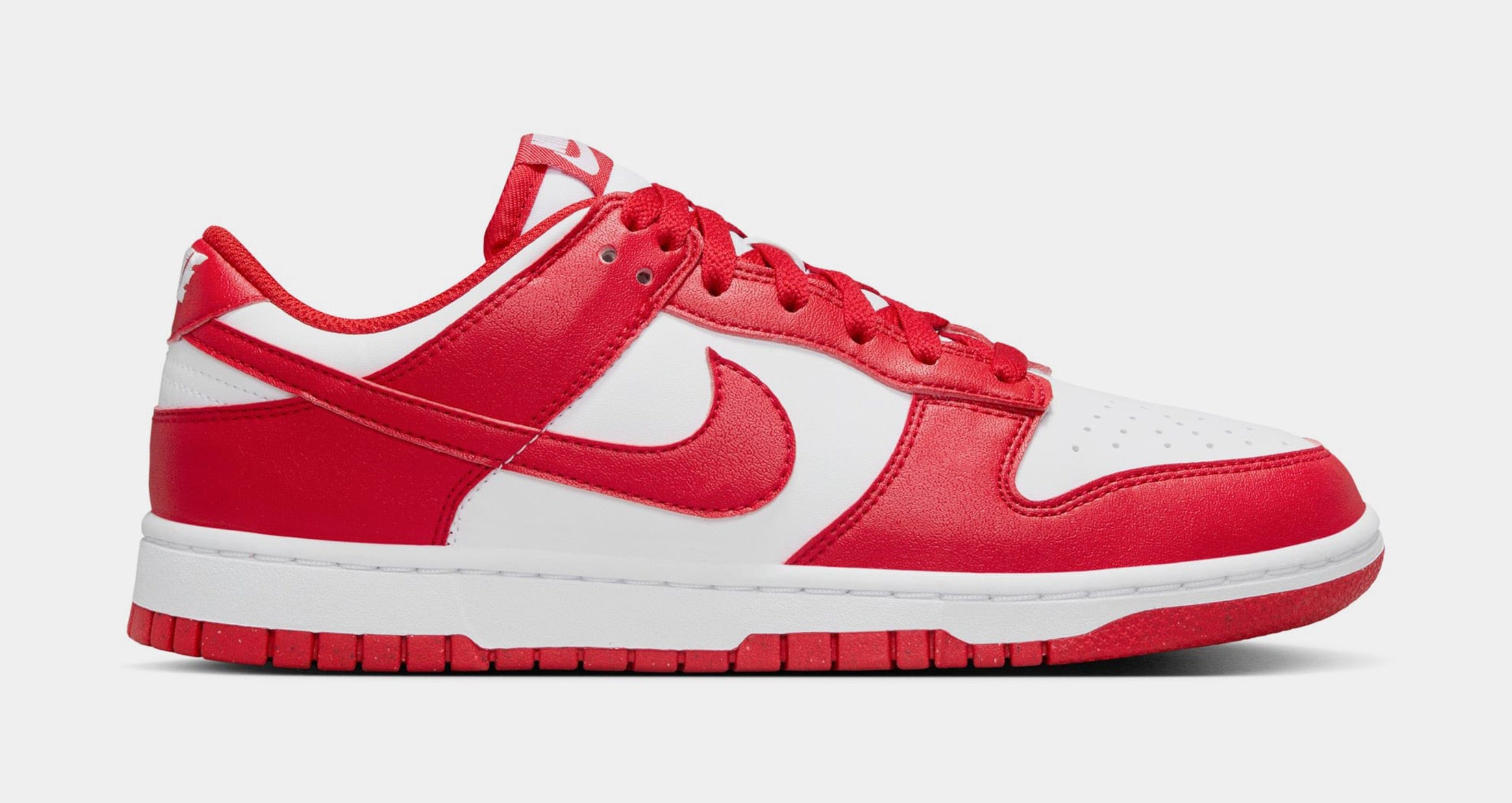 Nike Dunk Low Womens Lifestyle Shoes (White/University Red)