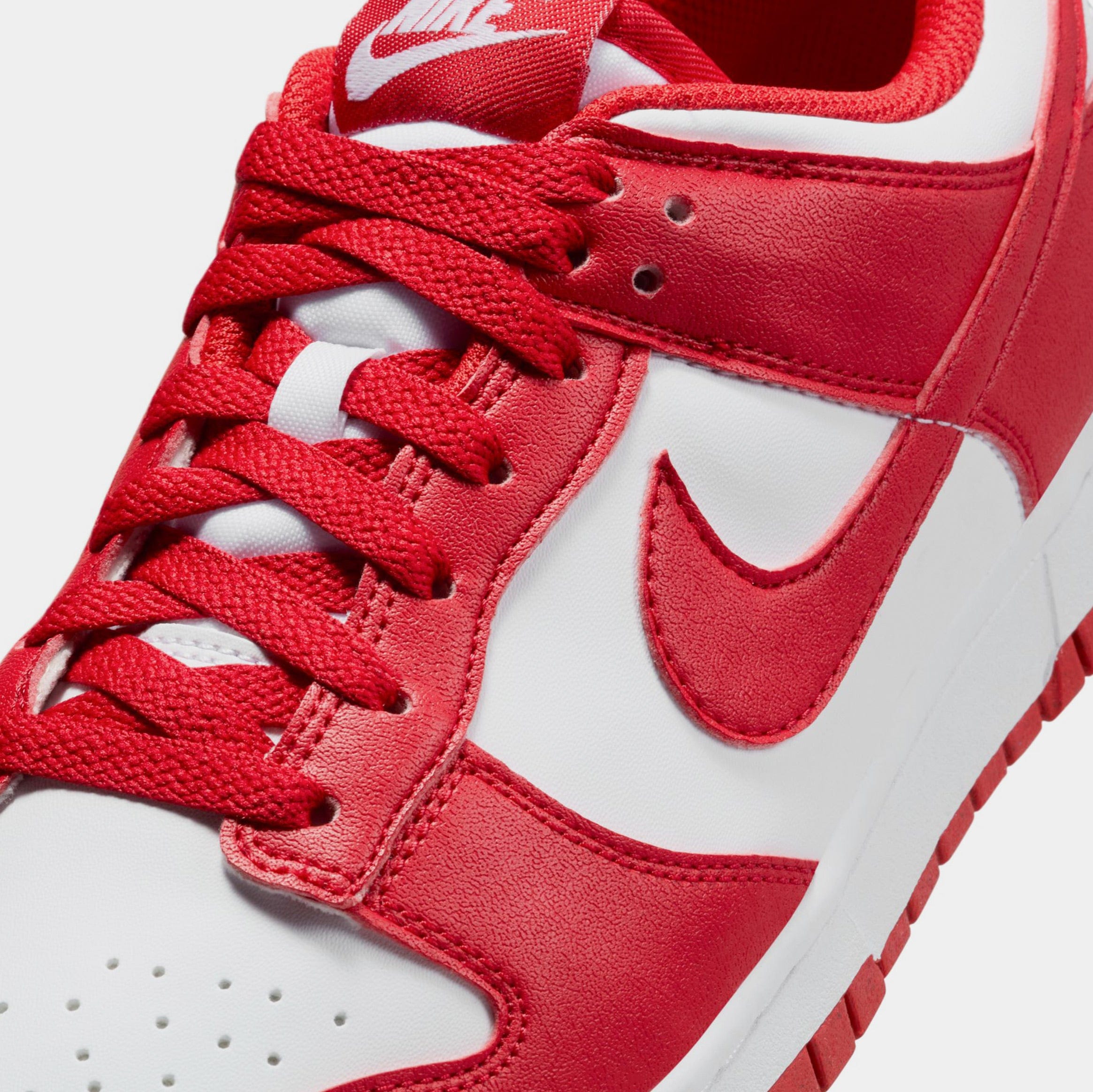 Nike Dunk Low Womens Lifestyle Shoes (White/University Red)