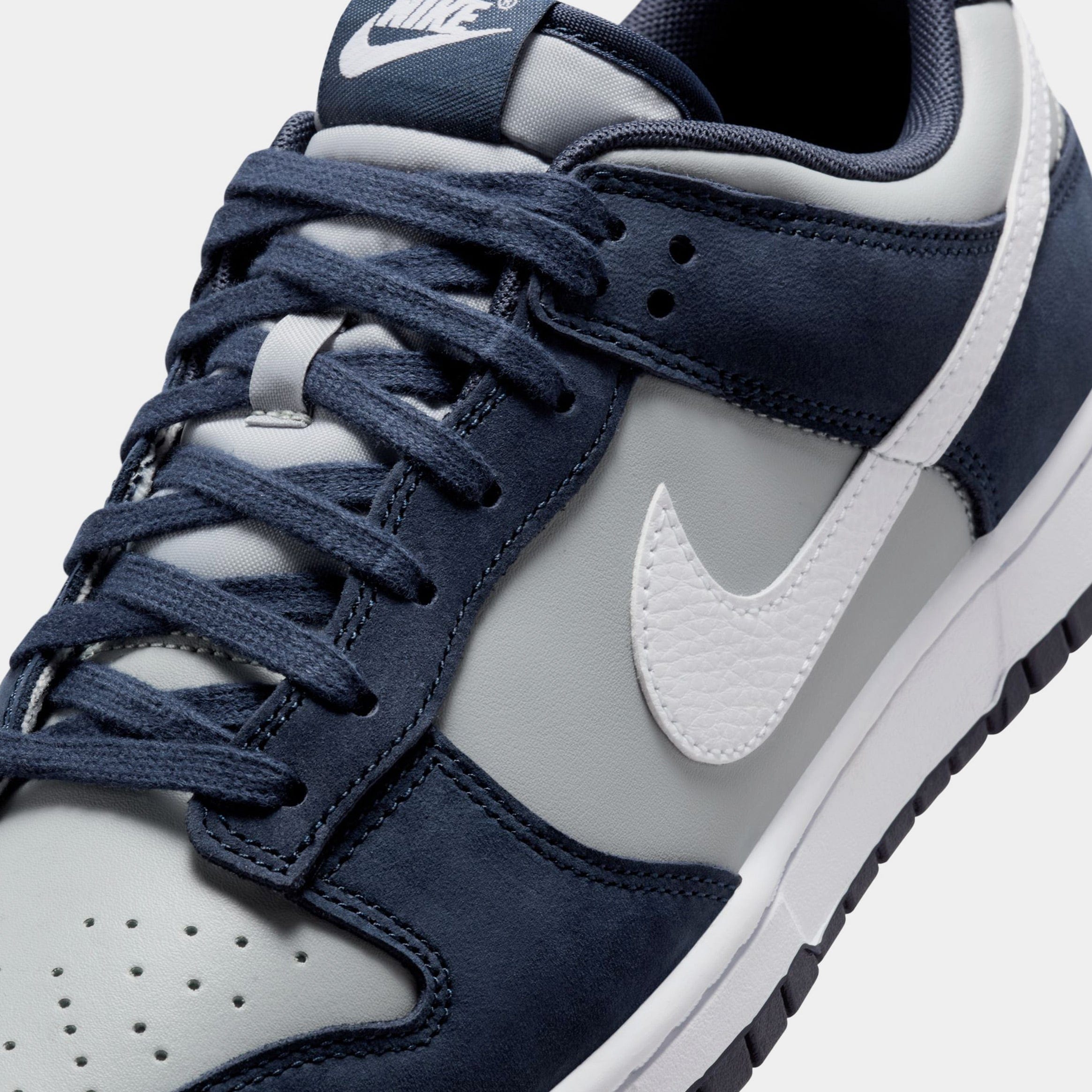 Nike Dunk Low Mens Lifestyle Shoes (Obsidian/White/Light Smoke Grey) Free Shipping