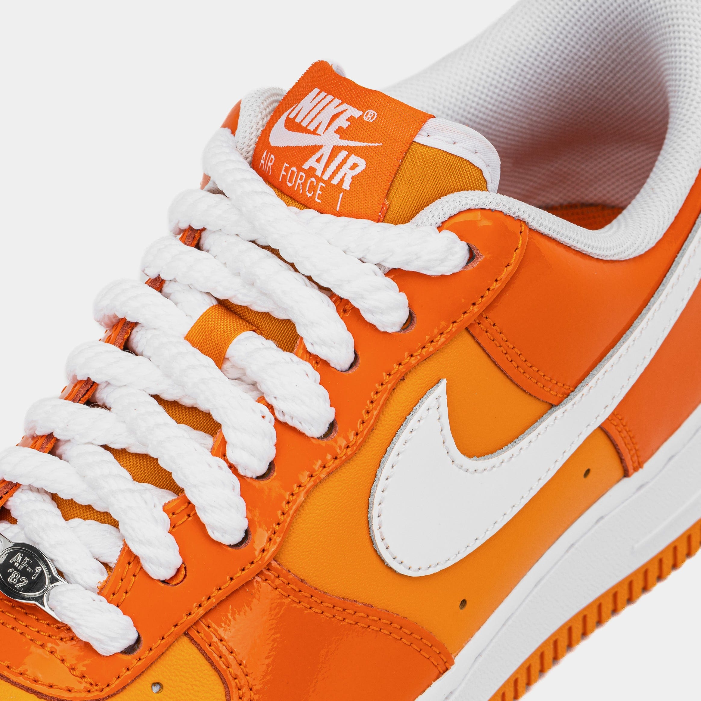 Nike Air Force 1 '07 LV8 Mens Basketball Shoes (Orange/White)