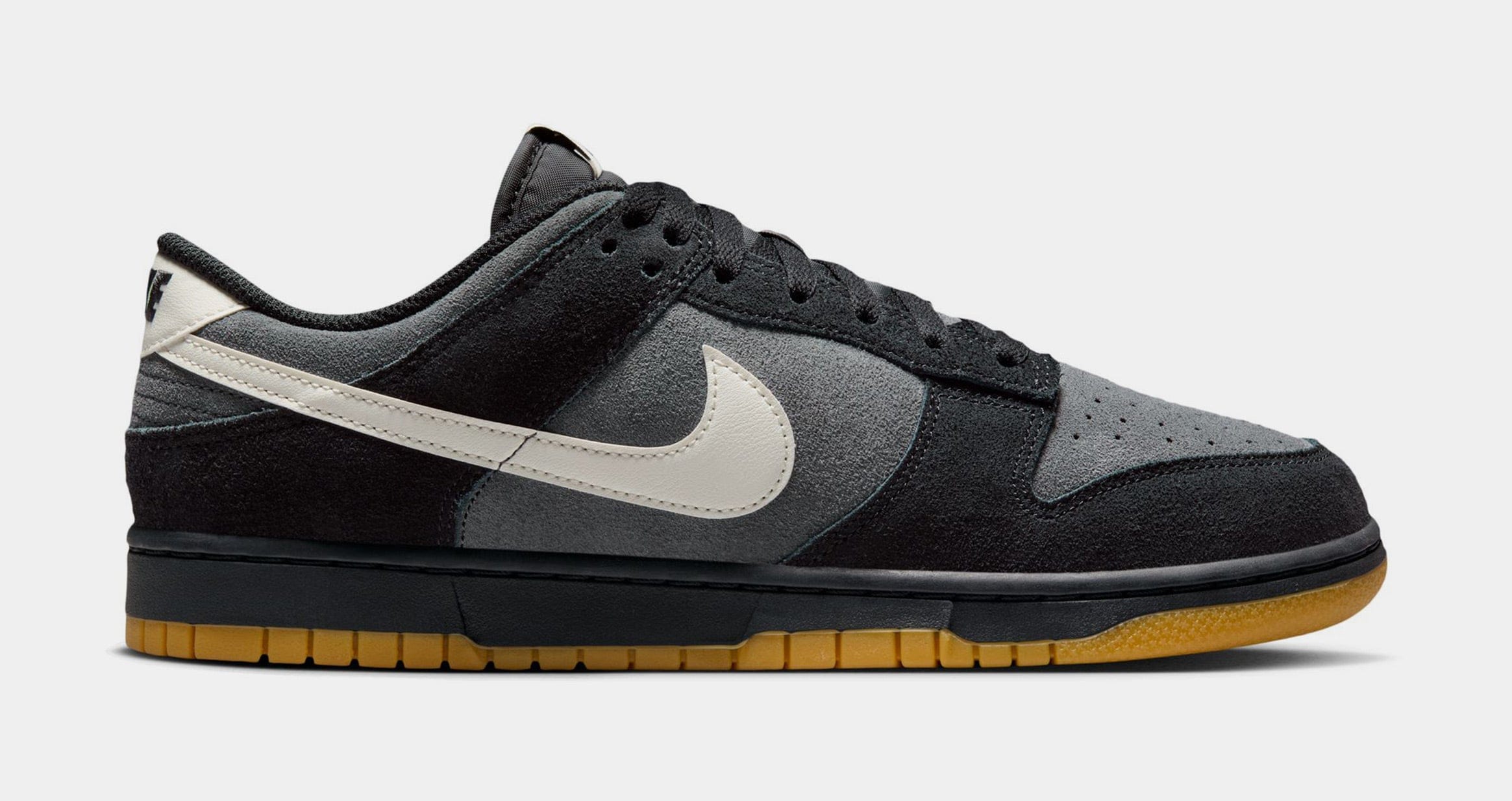 Nike Dunk Low Mens Lifestyle Shoes (Black/Grey/Gum)