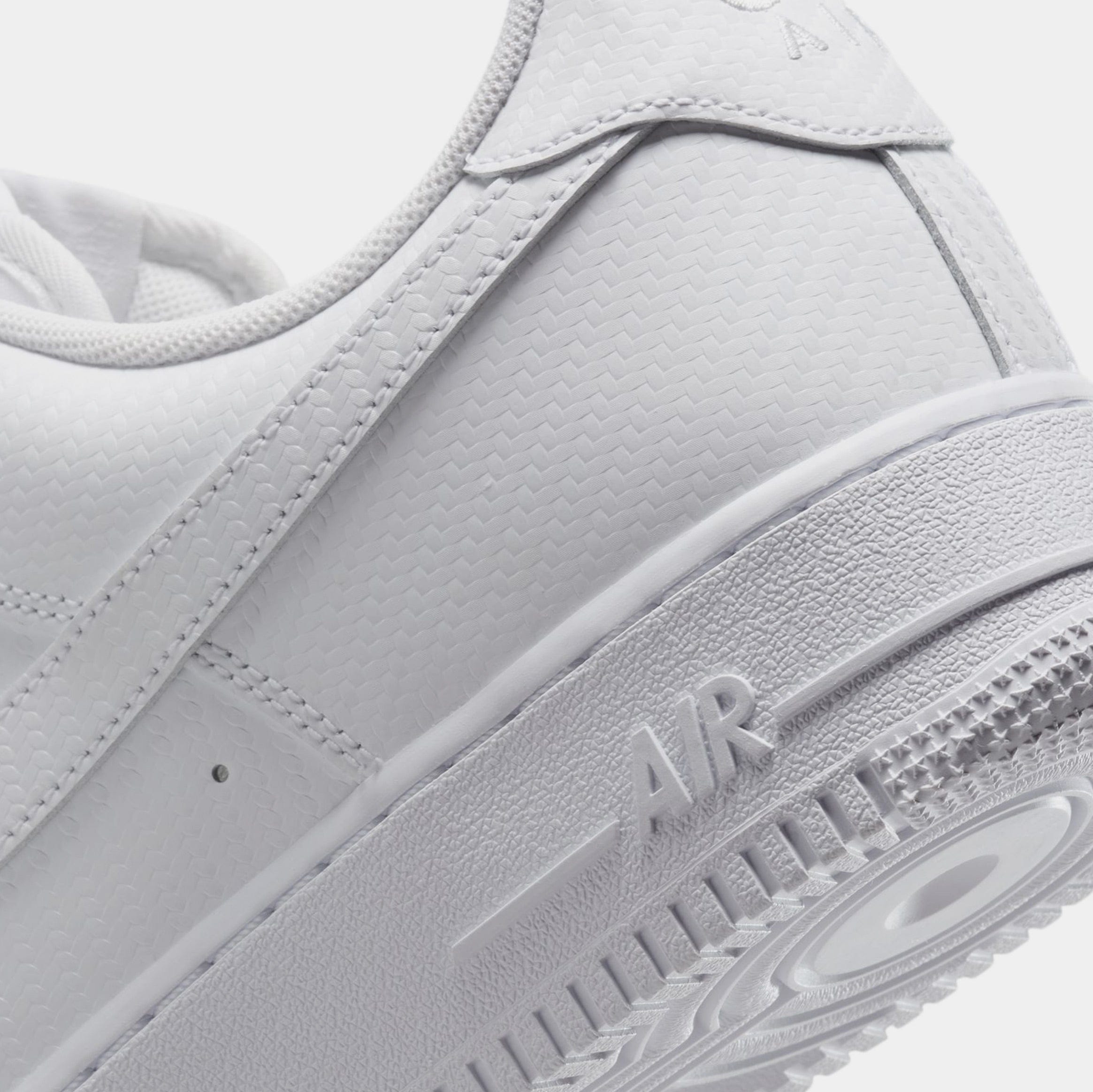 Nike Air Force 1 '07 Texture Mens Lifestyle Shoes (White/White)