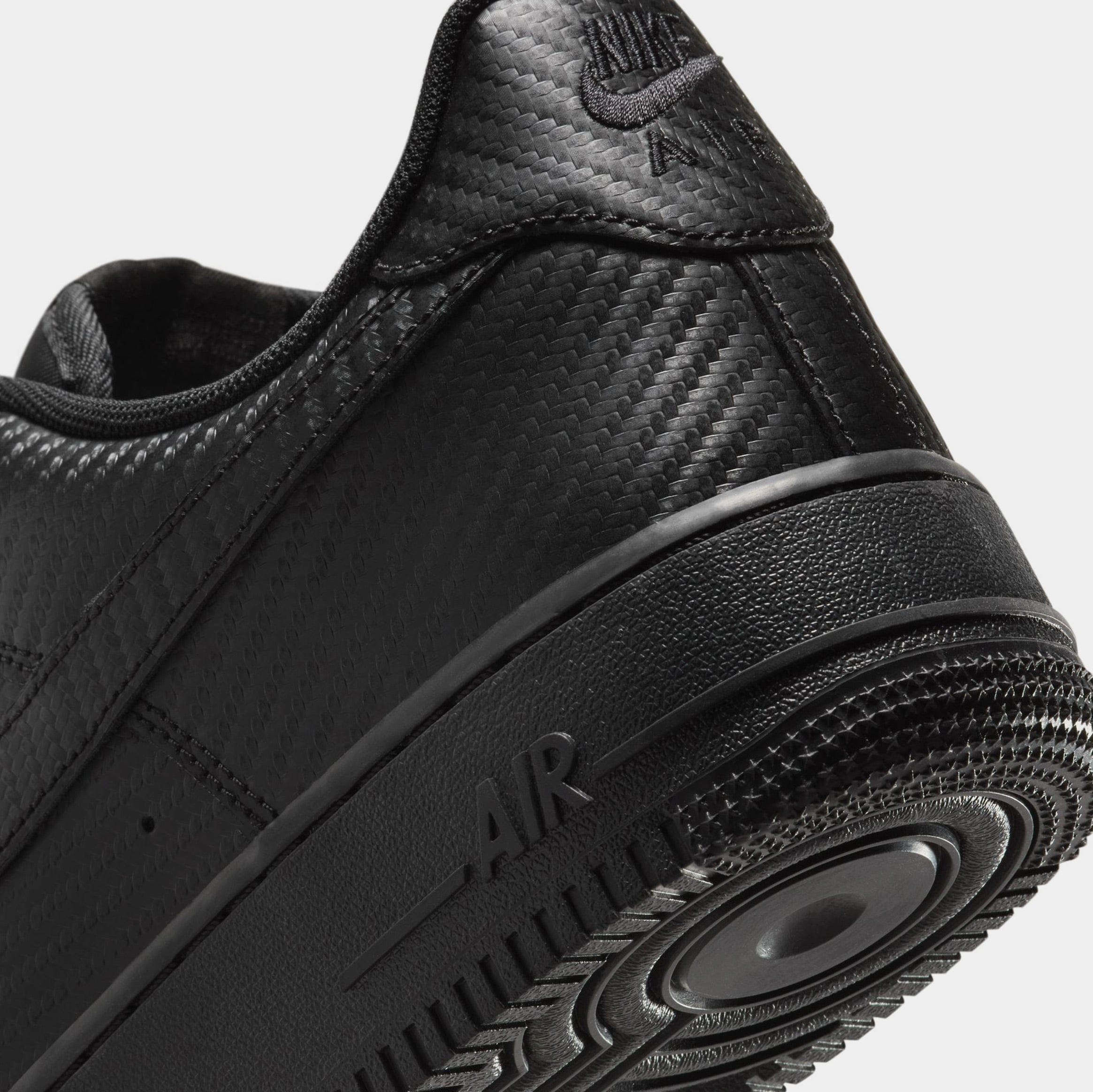 Nike Air force 1 '07 Black Carbon Fiber Mens Lifestyle Shoes (Black/Black)