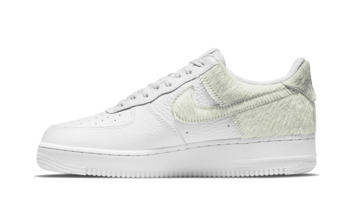 Nike Air Force 1 Low White Pony Hair Heel