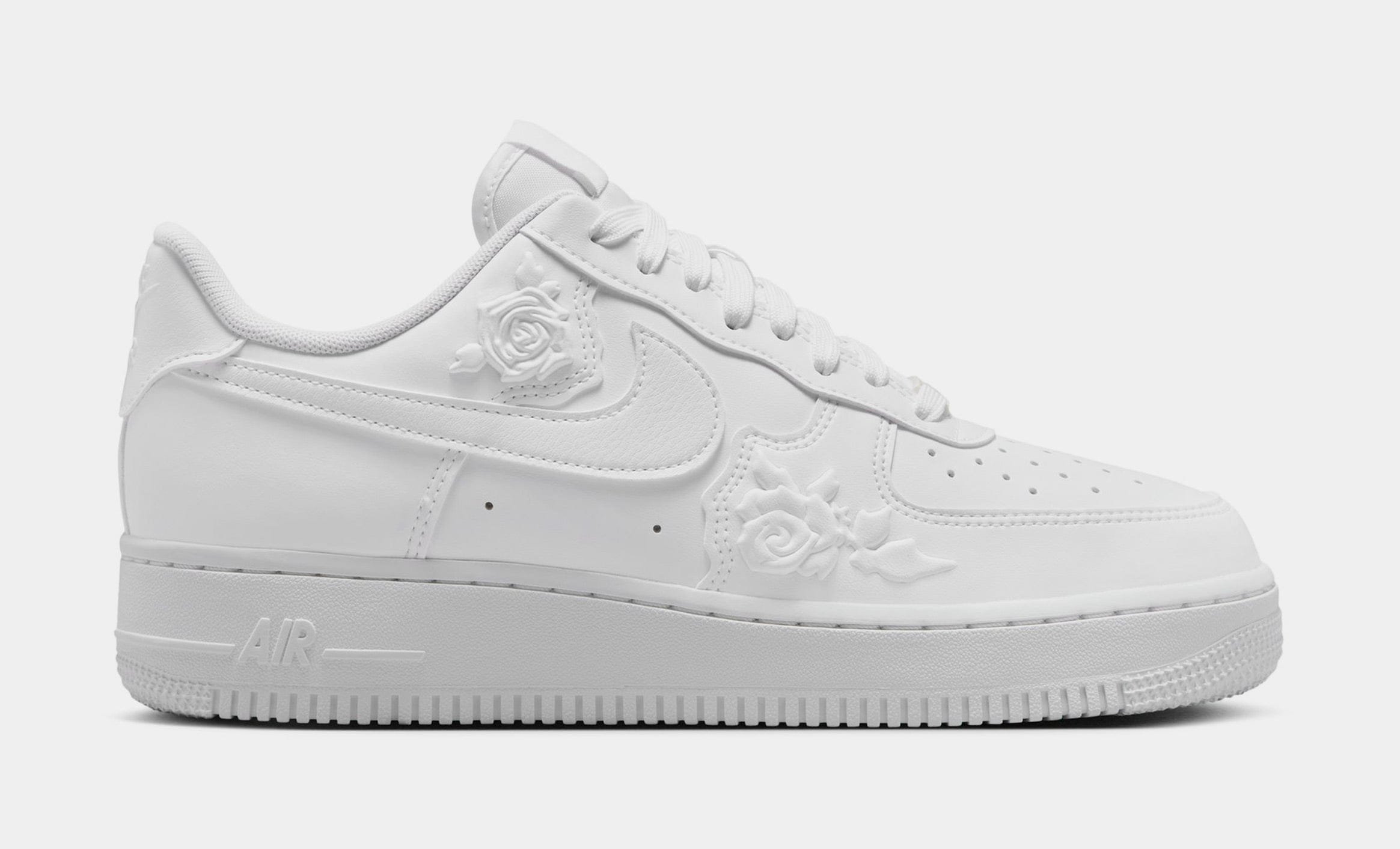 Nike Air Force 1 '07 Low White Roses Womens Lifestyle Shoes (White)