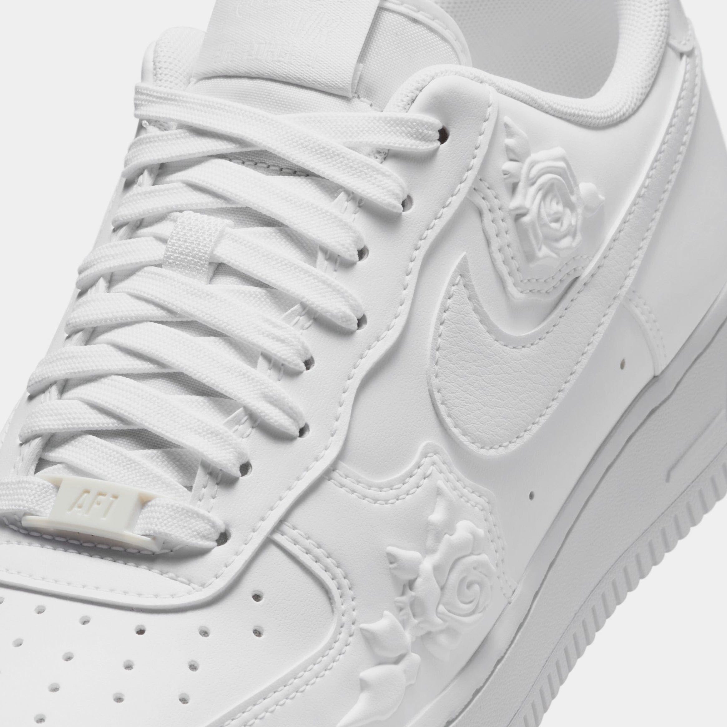 Nike Air Force 1 '07 Low White Roses Womens Lifestyle Shoes (White)