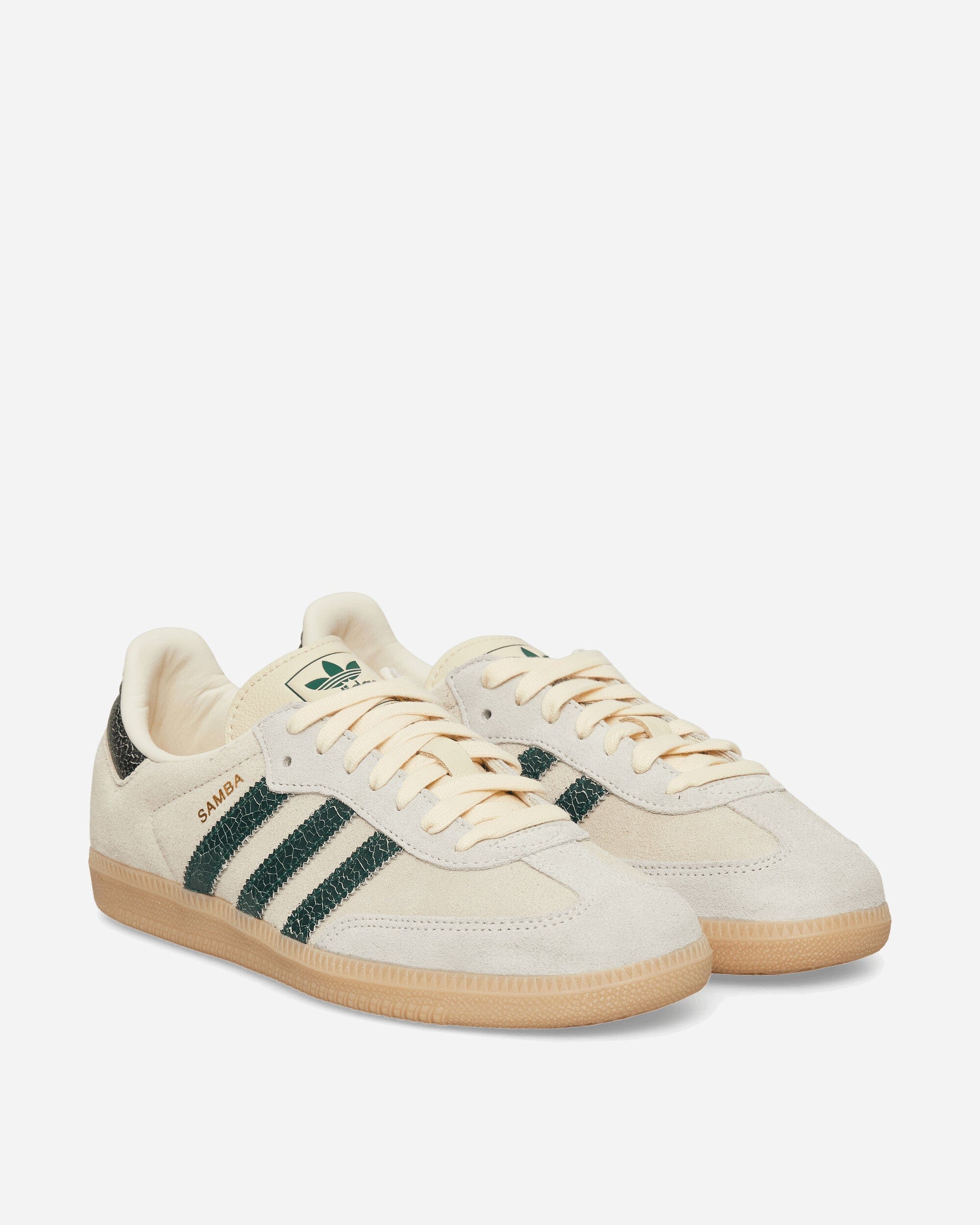 adidas Samba OG Sneakers Cream White / Collegiate Green
