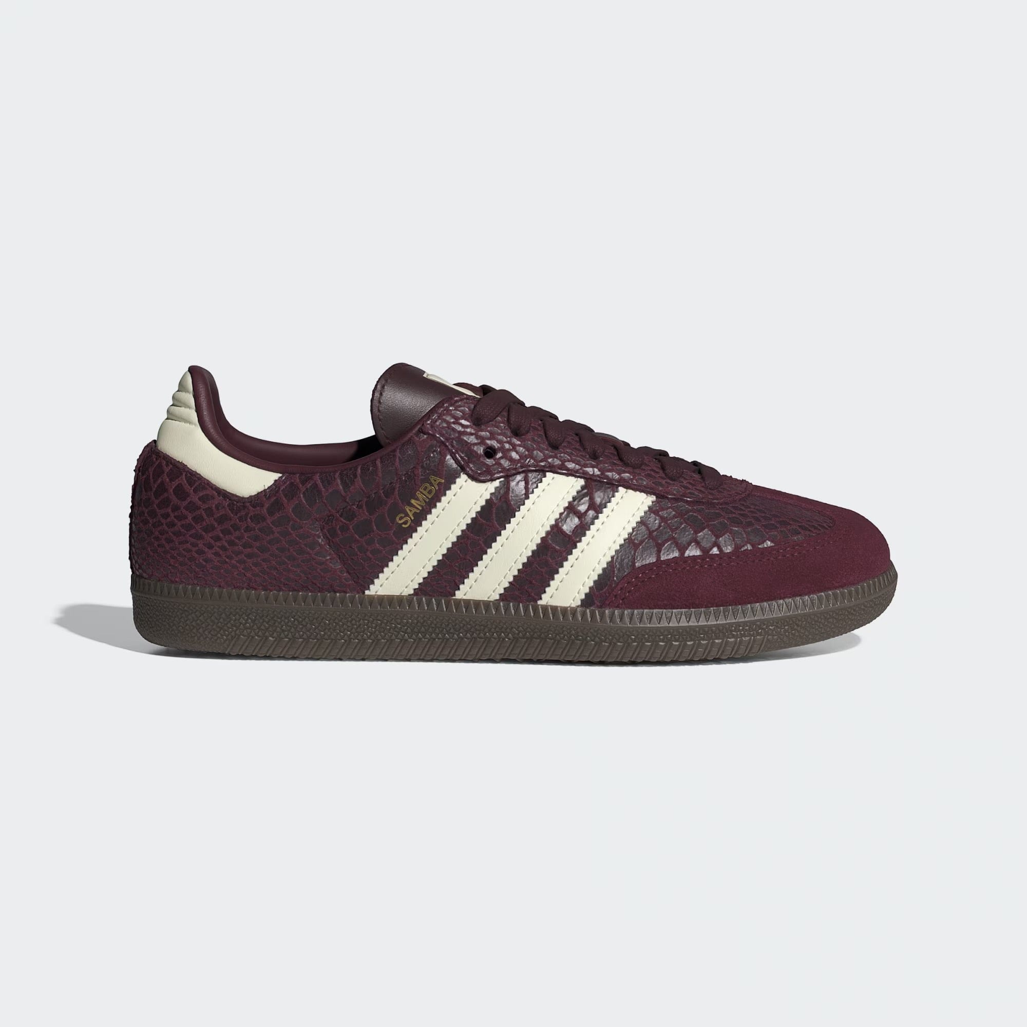adidas Samba Snakeskin Maroon Cream White