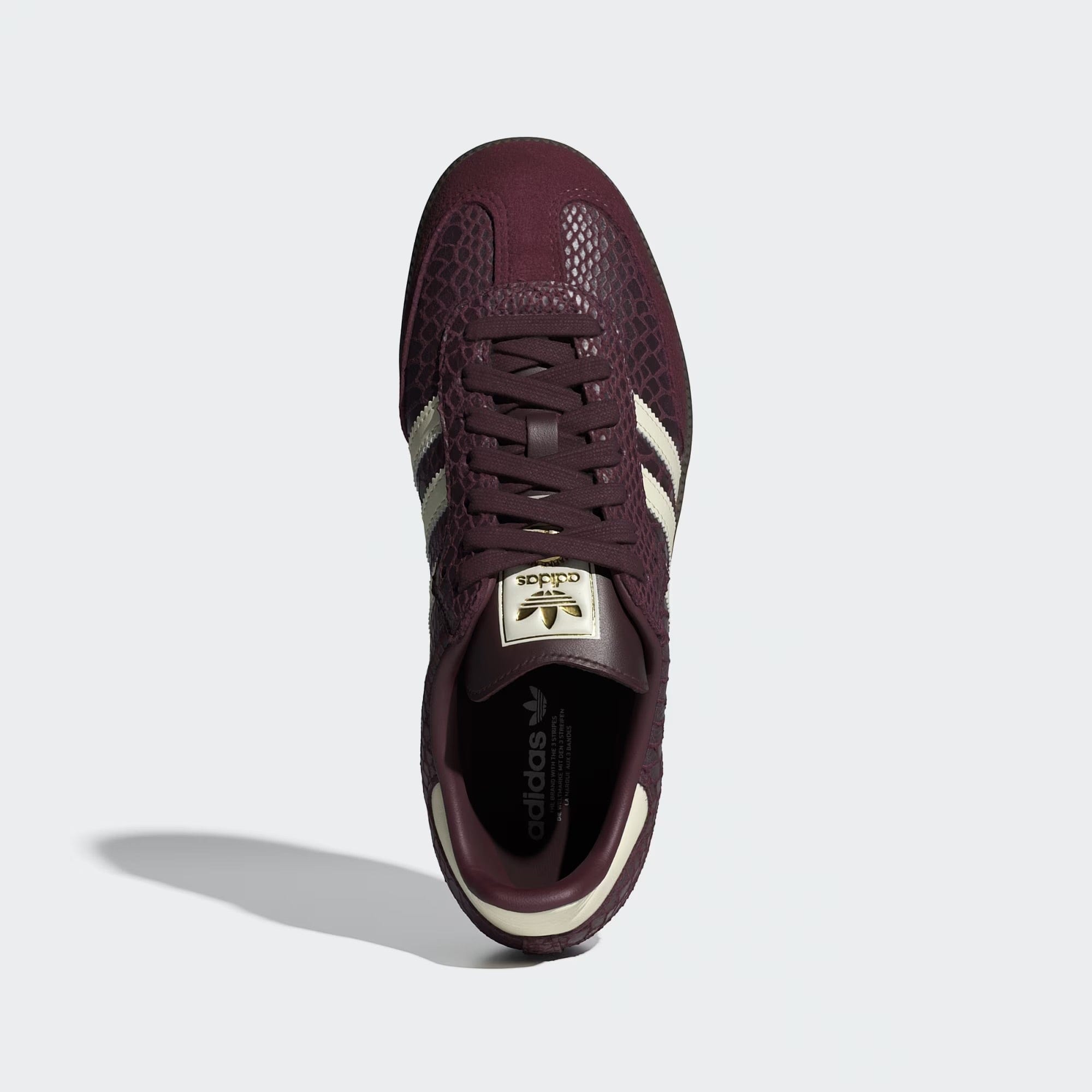 adidas Samba Snakeskin Maroon Cream White