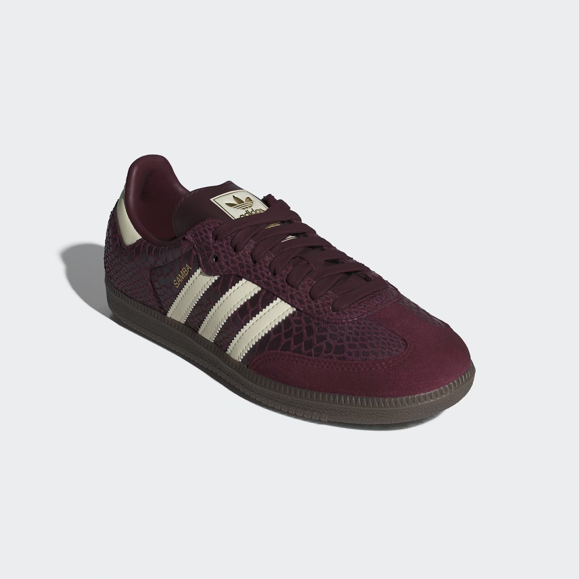 adidas Samba Snakeskin Maroon Cream White