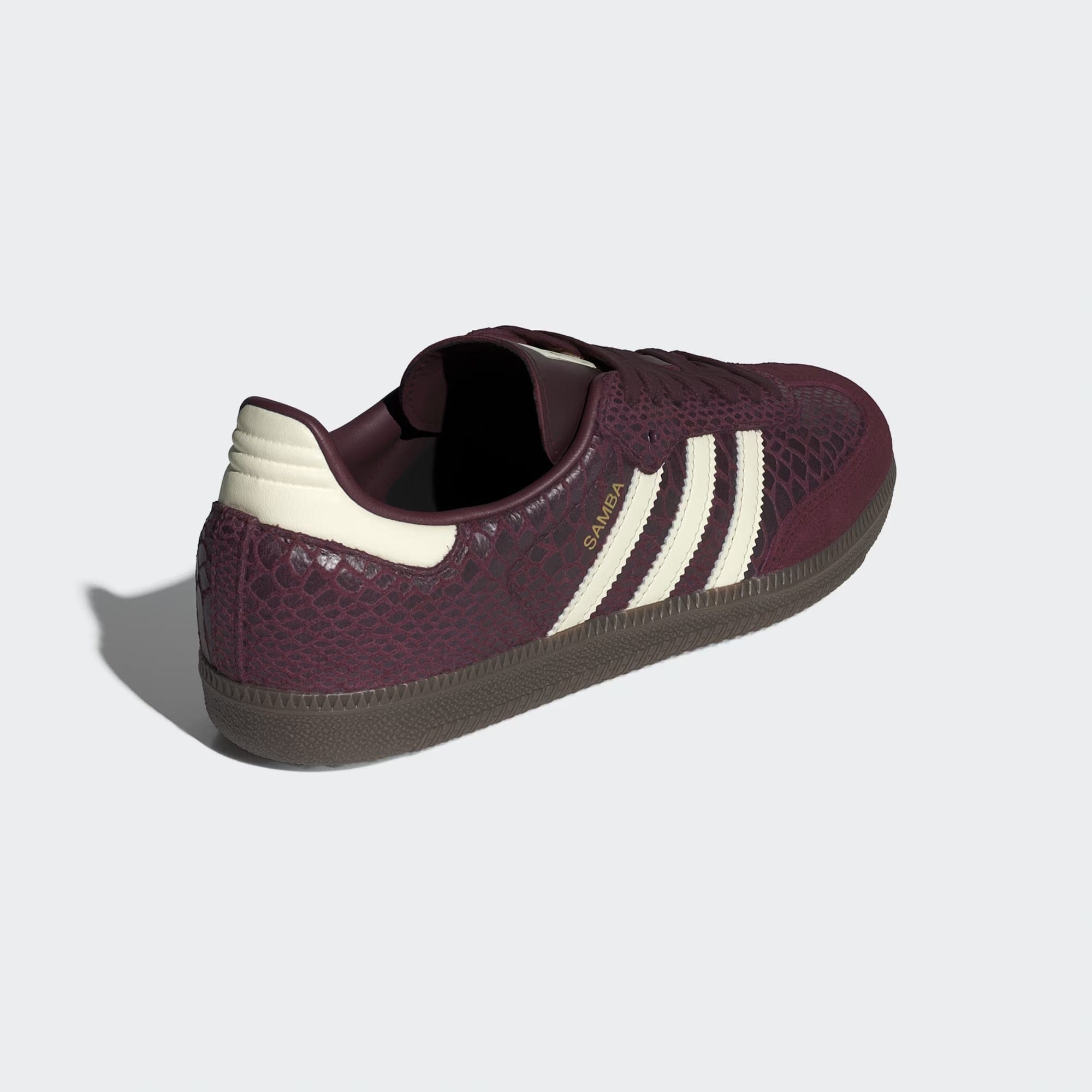 adidas Samba Snakeskin Maroon Cream White