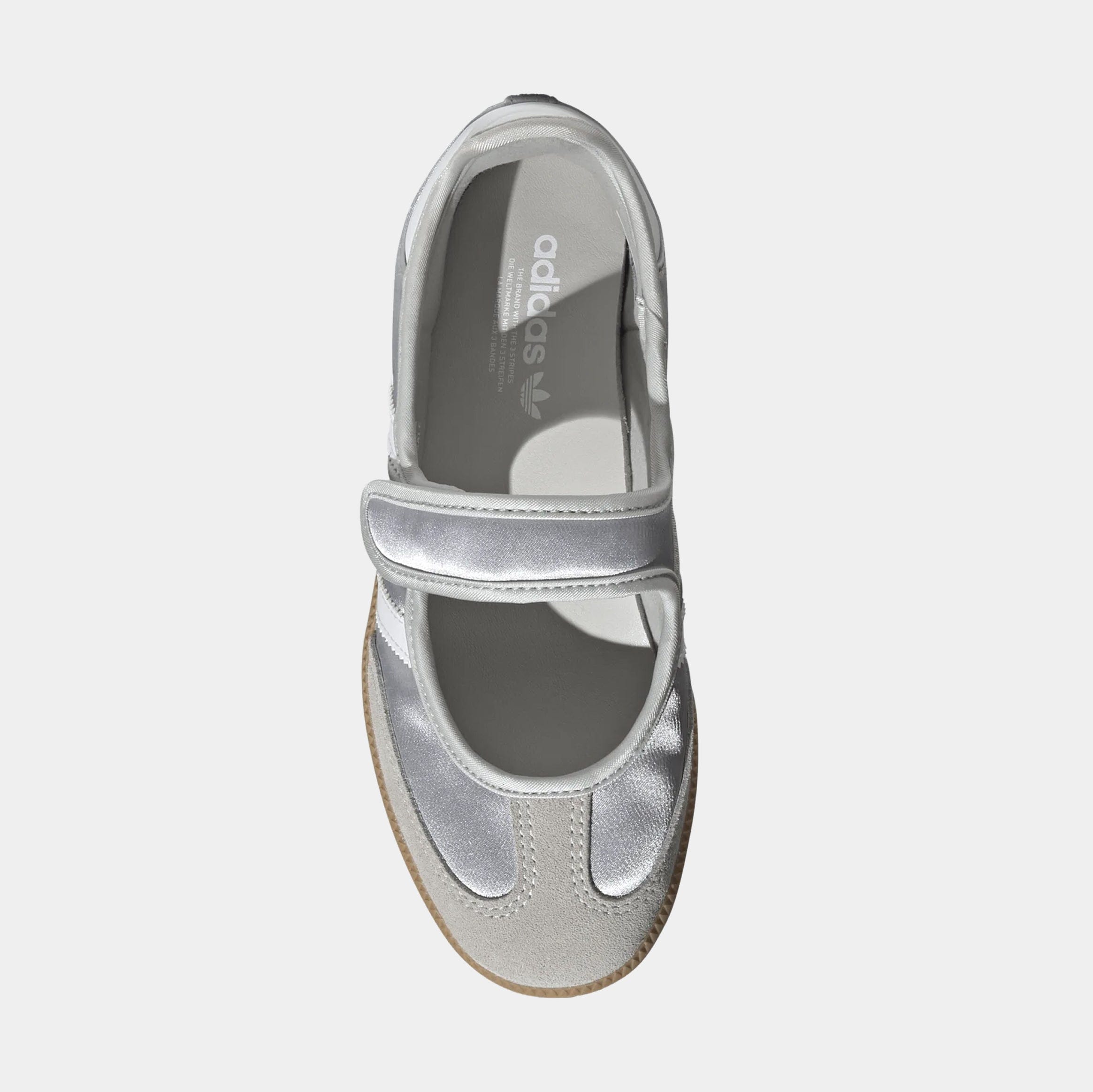 adidas Samba Jane Grade School Lifestyle Shoes (Silver Metallic/Cloud White/Gum)