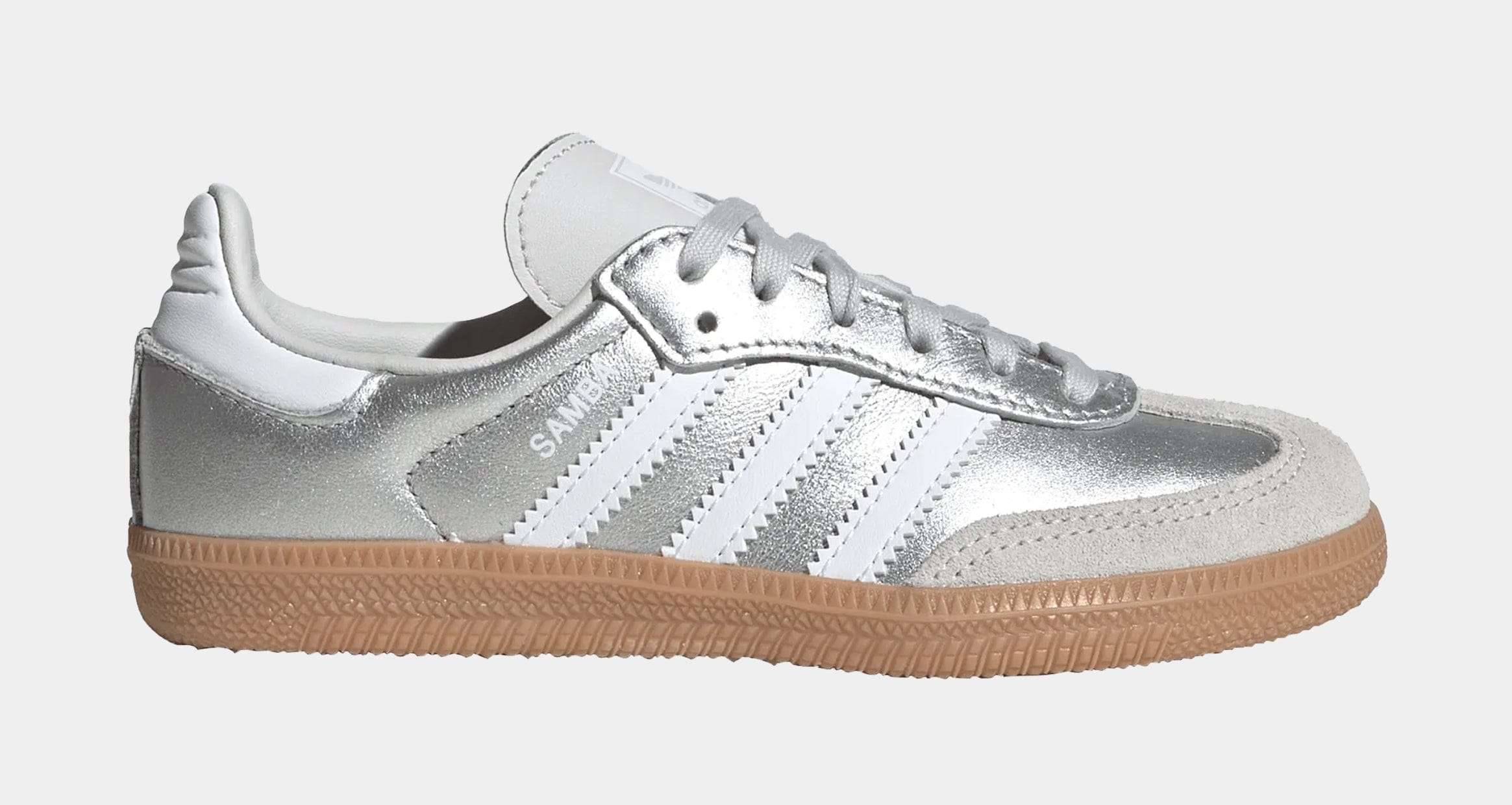 adidas Samba OG Preschool Lifestyle Shoes (Silver Metallic/Cloud White/Gum)