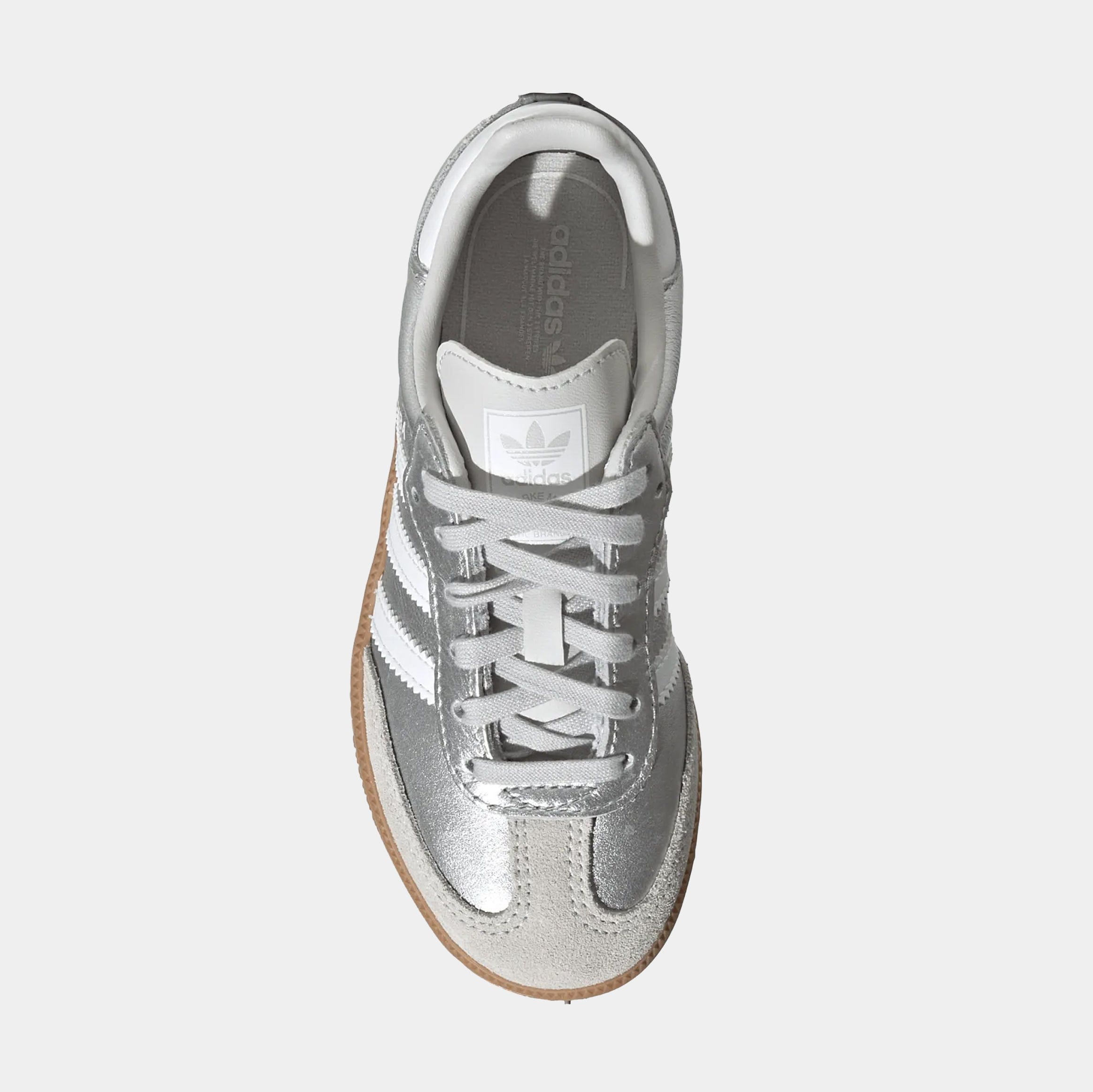 adidas Samba OG Preschool Lifestyle Shoes (Silver Metallic/Cloud White/Gum)