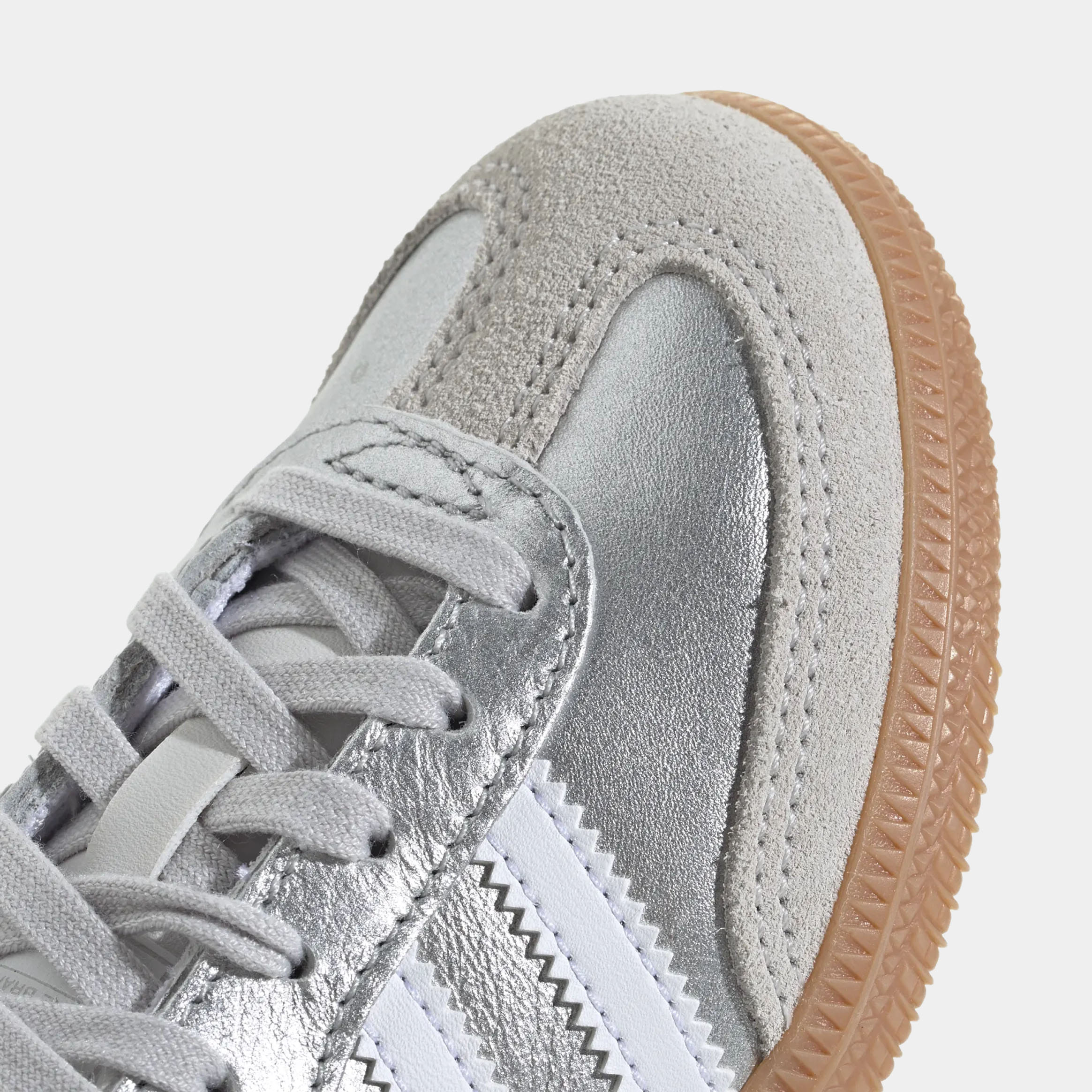 adidas Samba OG Preschool Lifestyle Shoes (Silver Metallic/Cloud White/Gum)