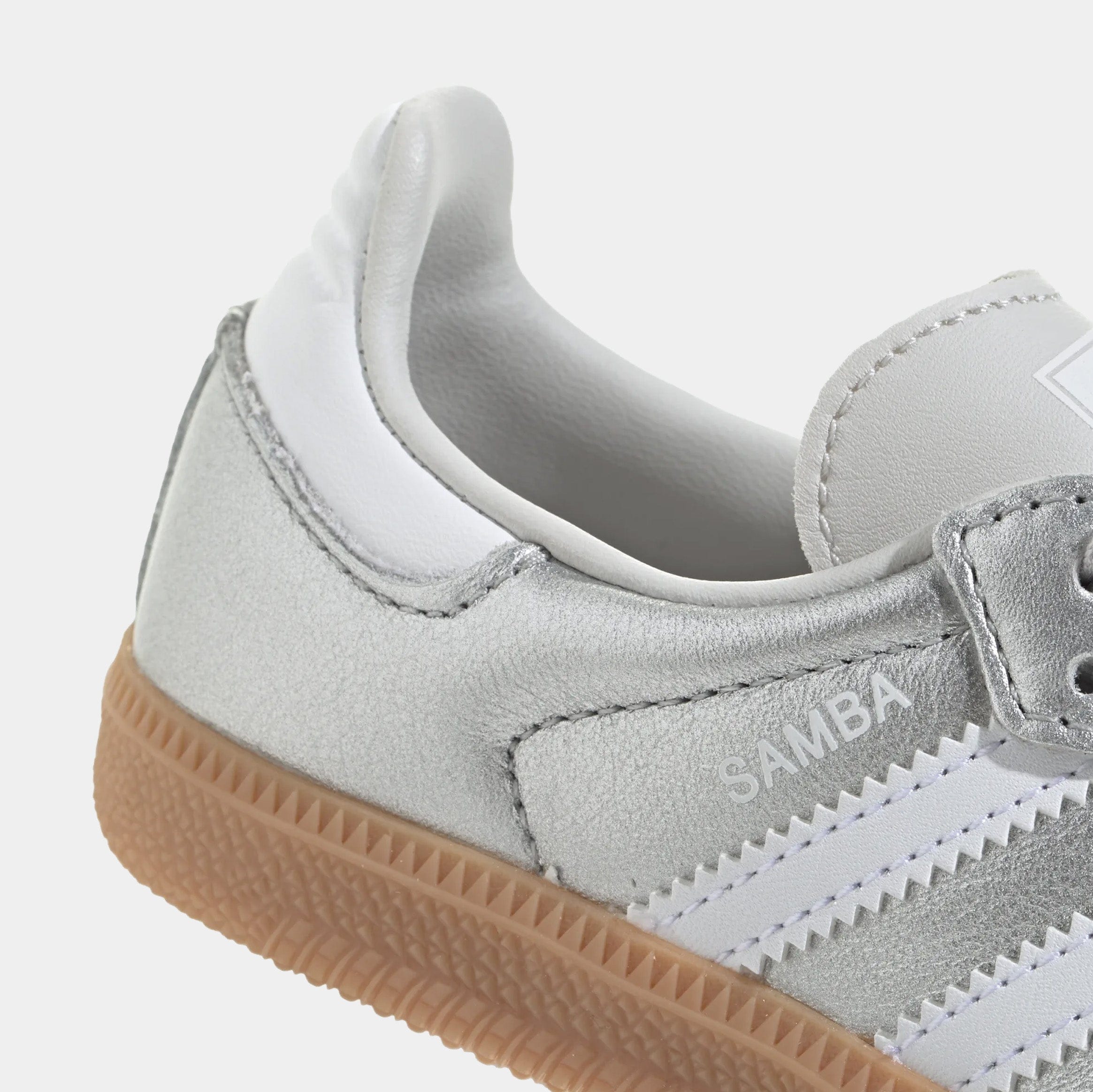 adidas Samba OG Preschool Lifestyle Shoes (Silver Metallic/Cloud White/Gum)