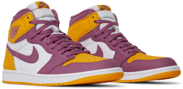 Nike Air Jordan 1 High Retro Og University Gold And Light Bordeaux / Brotherhood