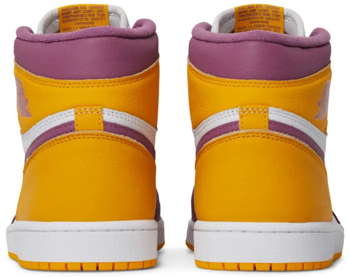Nike Air Jordan 1 High Retro Og University Gold And Light Bordeaux / Brotherhood