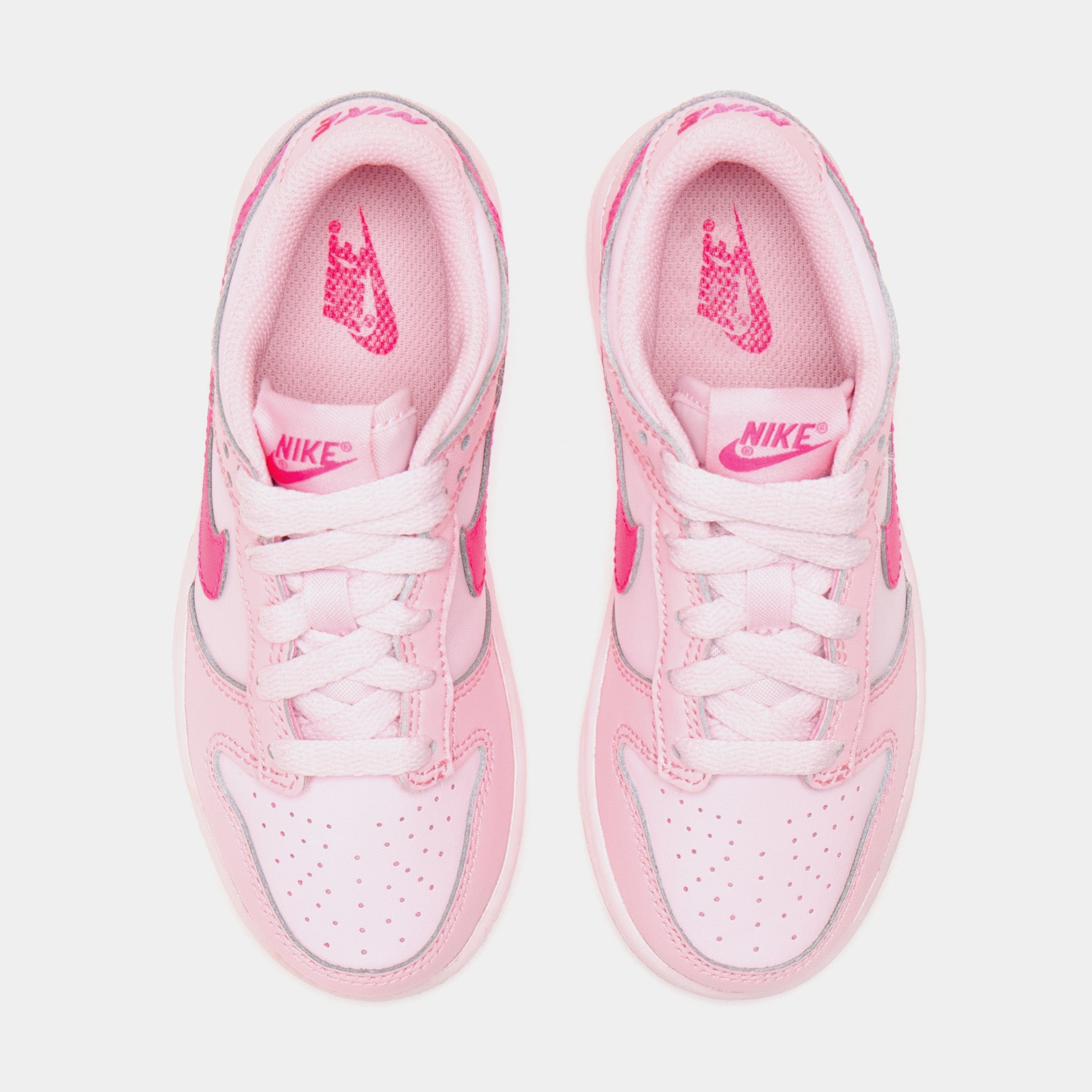Nike Dunk Low Triple Pink Preschool Lifestyle Shoe (Pink)