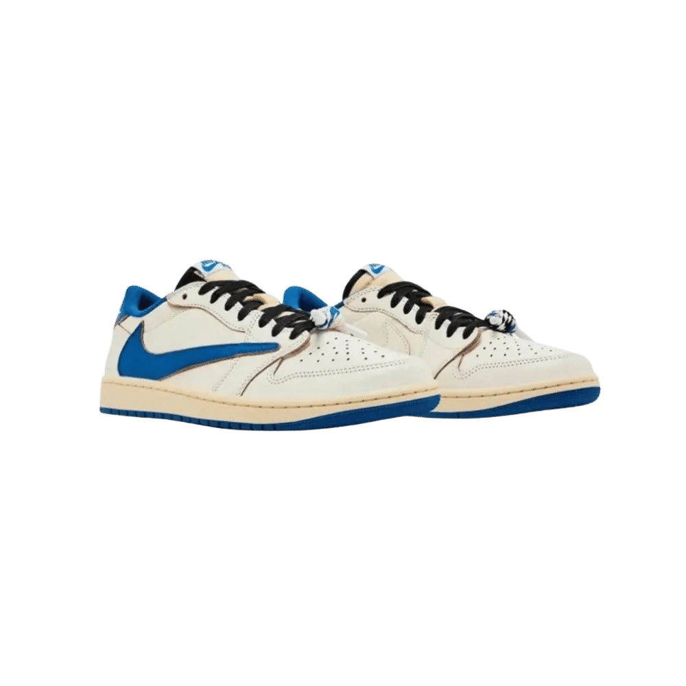 Nike Air Jordan 1 Retro Low OG Fragment x Travis Scott Sail Military Blue