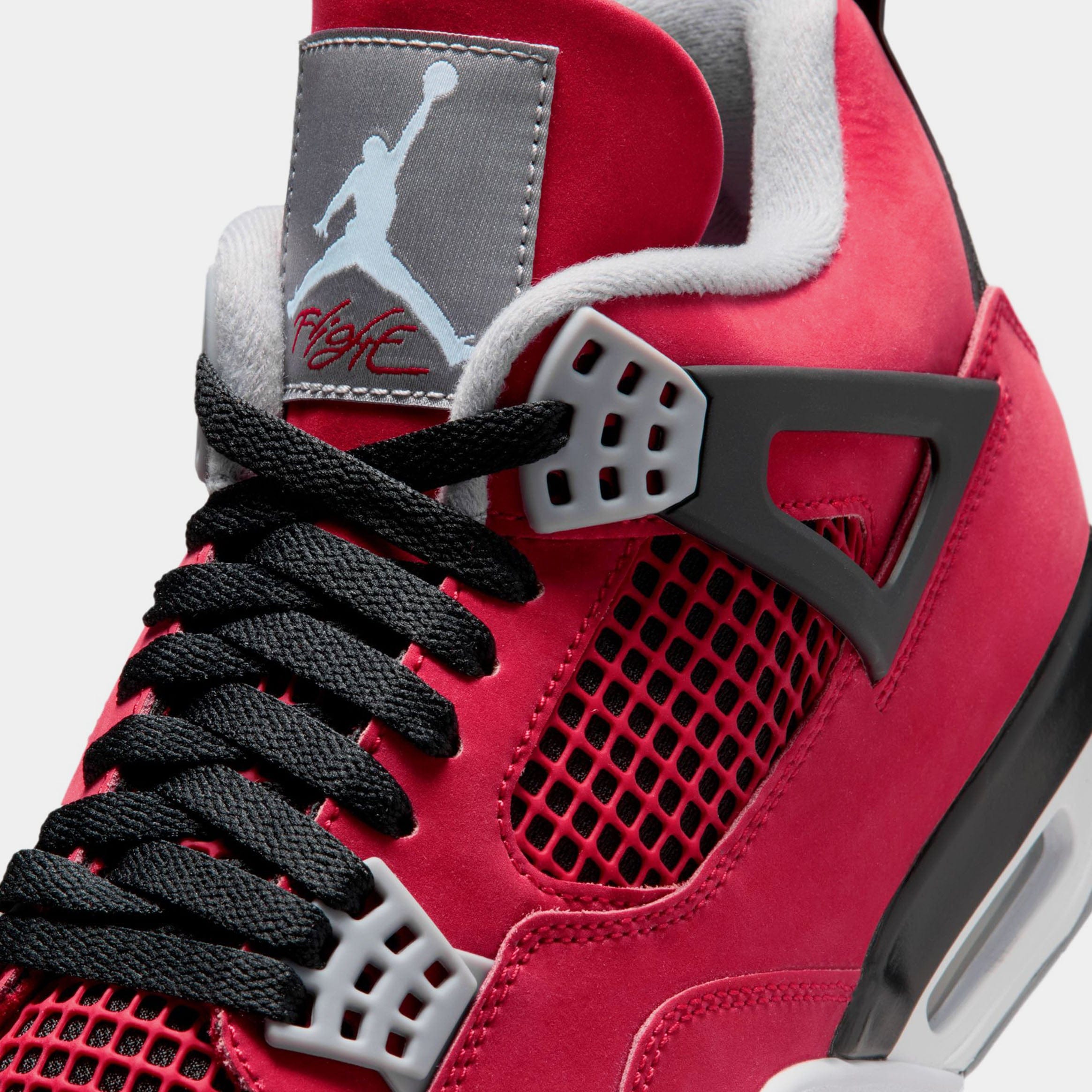 Air Jordan 4 Retro Toro Bravo Mens Lifestyle Shoes (Fire Red/White/Black/Cement Grey)