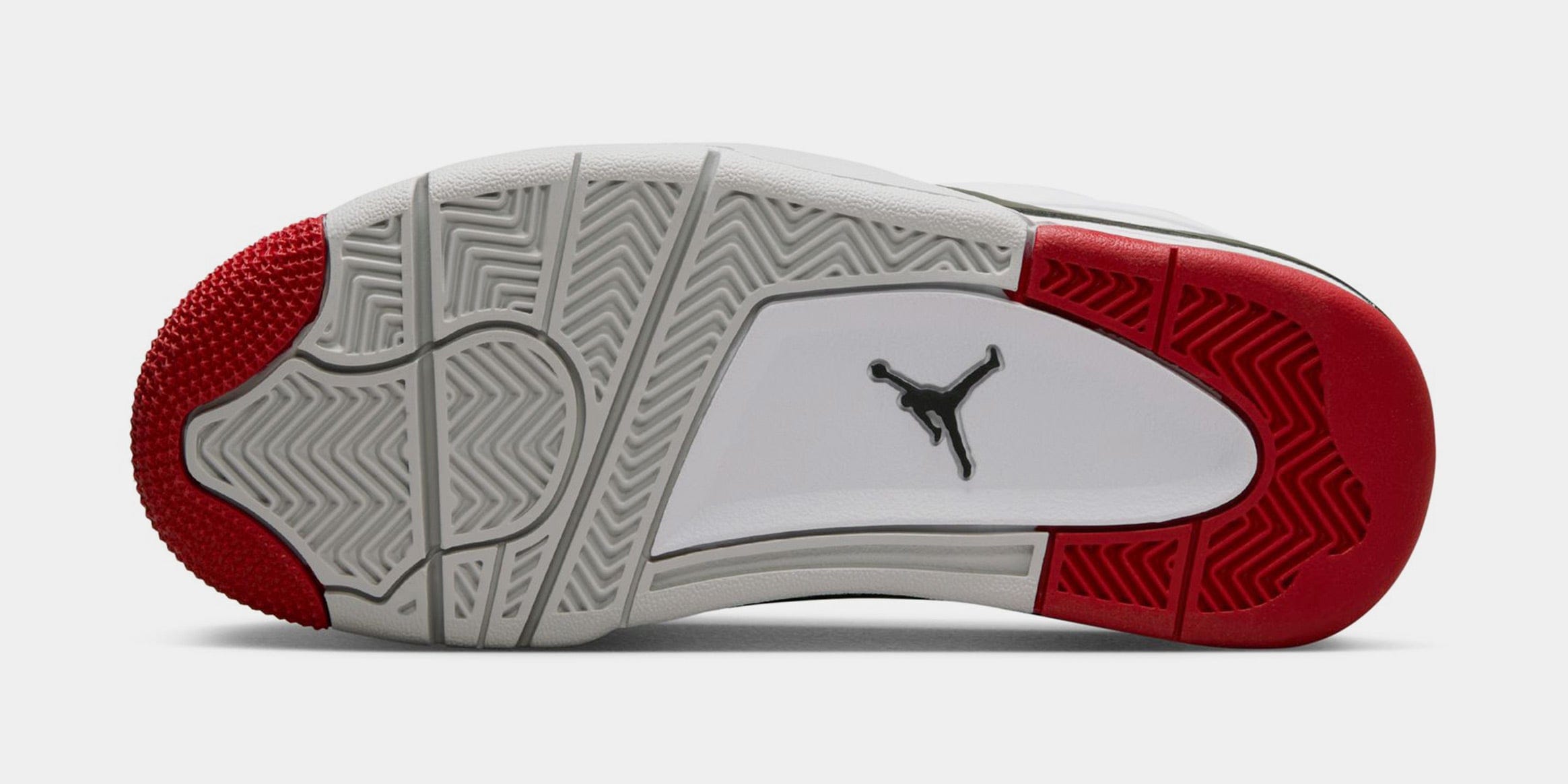 Air Jordan 4 RM Grade School Lifestyle Shoes (White/Black/Neutral Grey/Varsity Red)