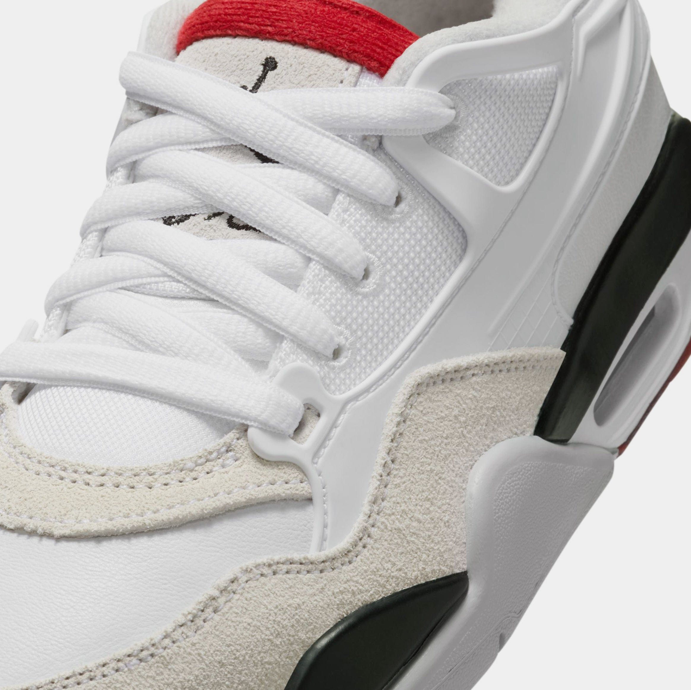 Air Jordan 4 RM Grade School Lifestyle Shoes (White/Black/Neutral Grey/Varsity Red)