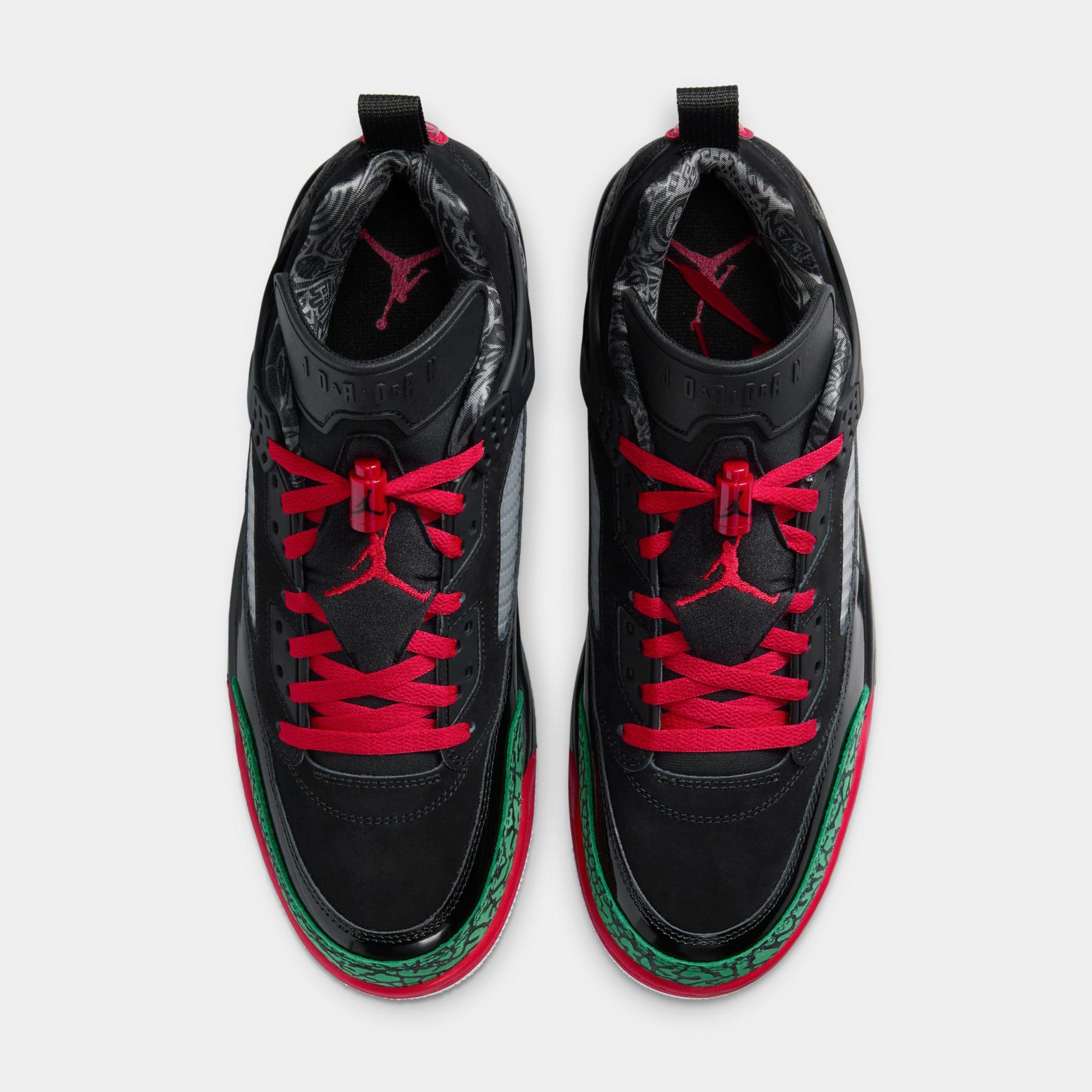 Air Jordan Spizike Low Mens Lifestyle Shoes (Black/Classic Green/White/Varsity Red)