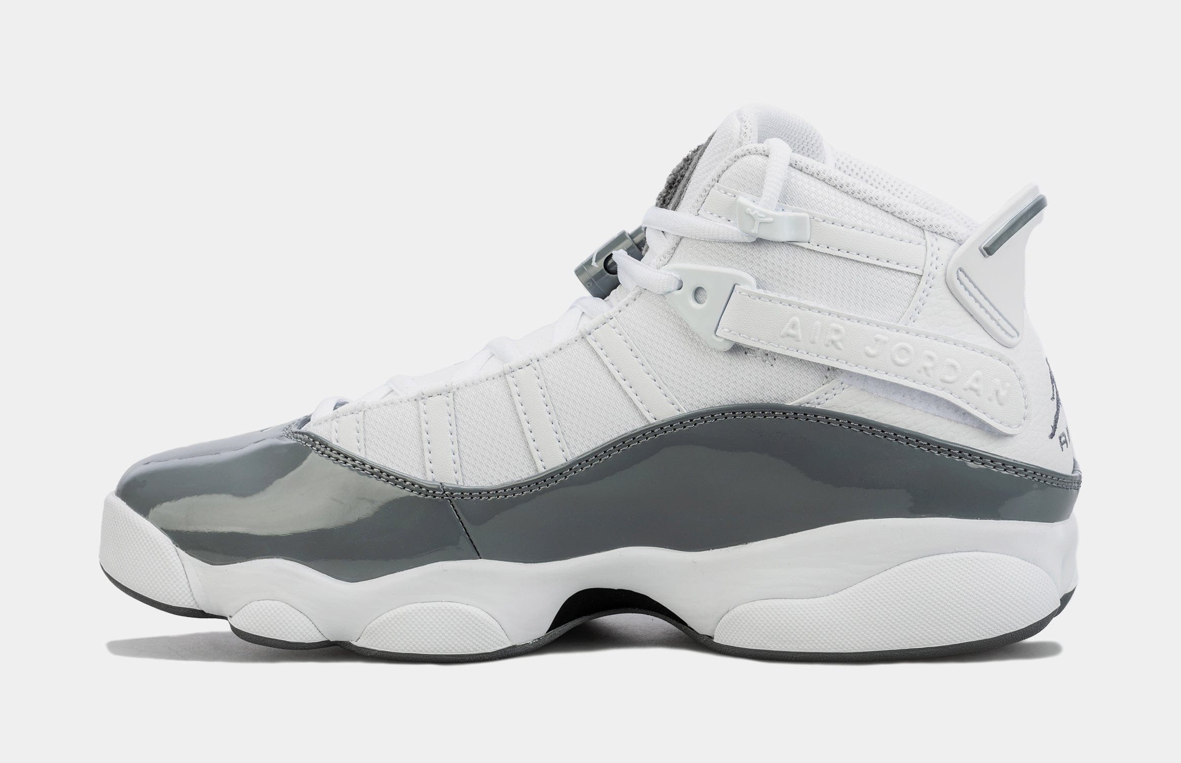 Air Jordan 6 Rings Mens Basketball Shoes (White/ Cool Grey)