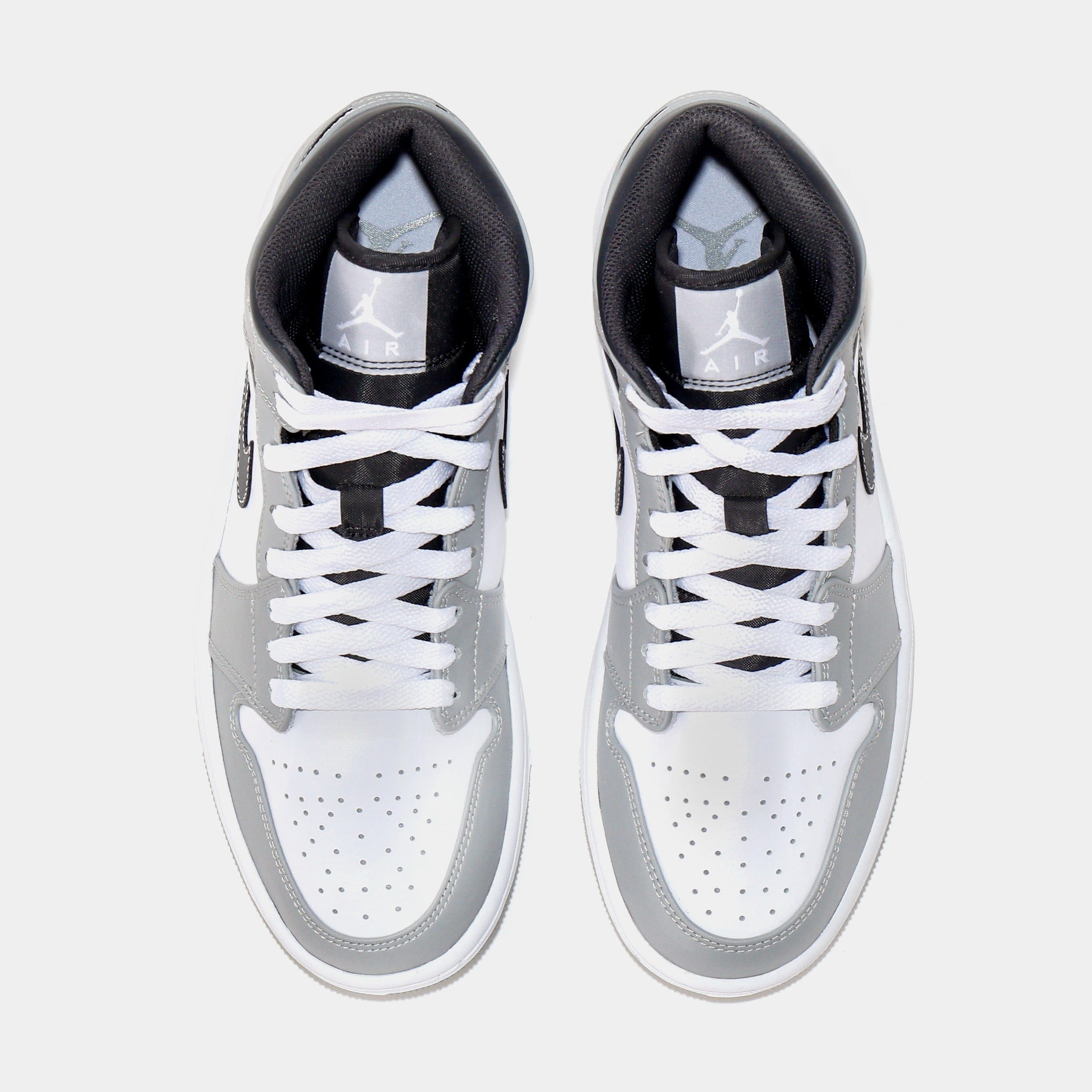 Air Jordan 1 Mid Mens Lifestyle Shoes (Light Smoke Grey/White/Anthracite)
