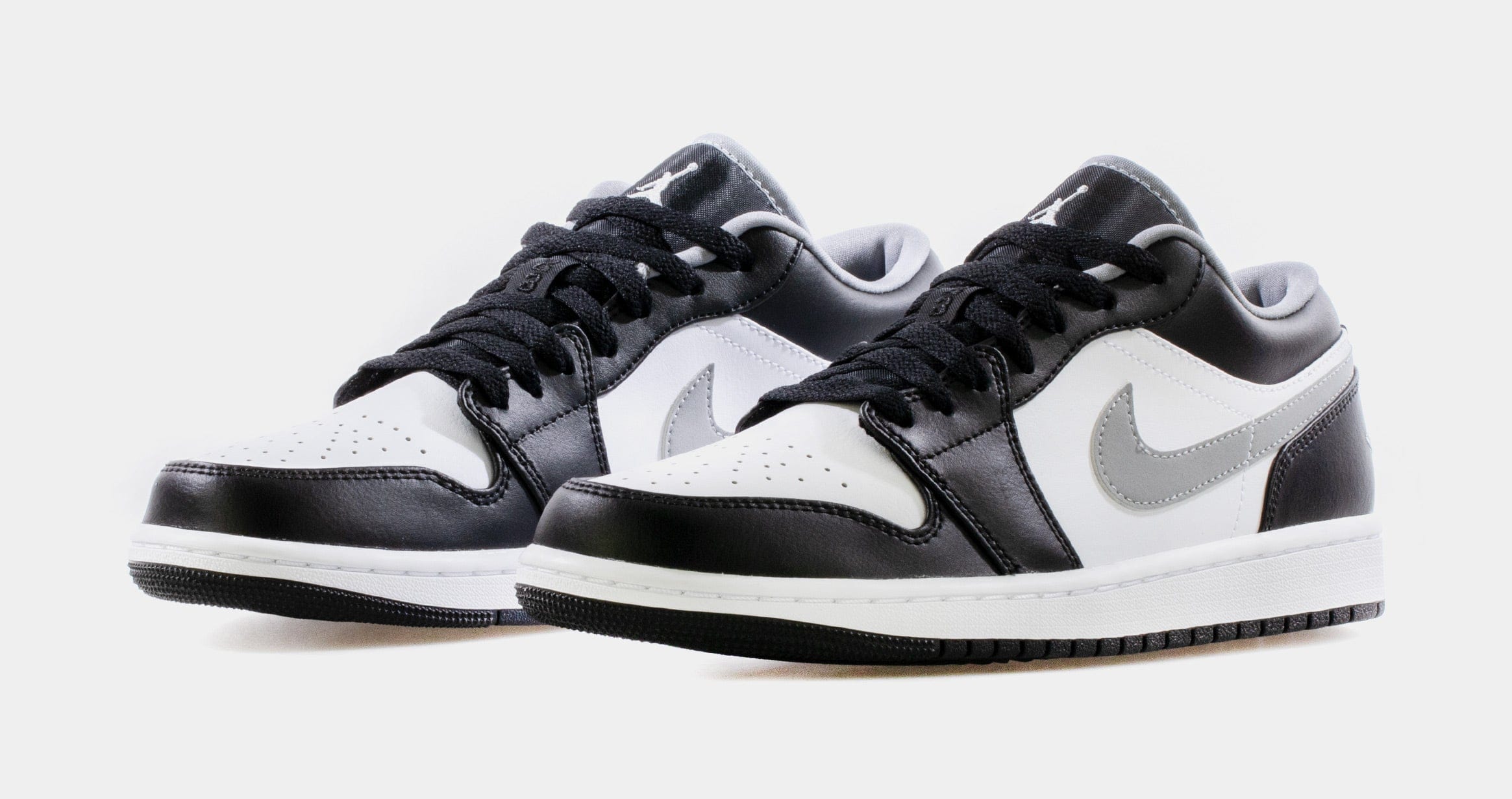 Air Jordan 1 Low Mens Lifestyle Shoes (Black/White/Particle Grey)