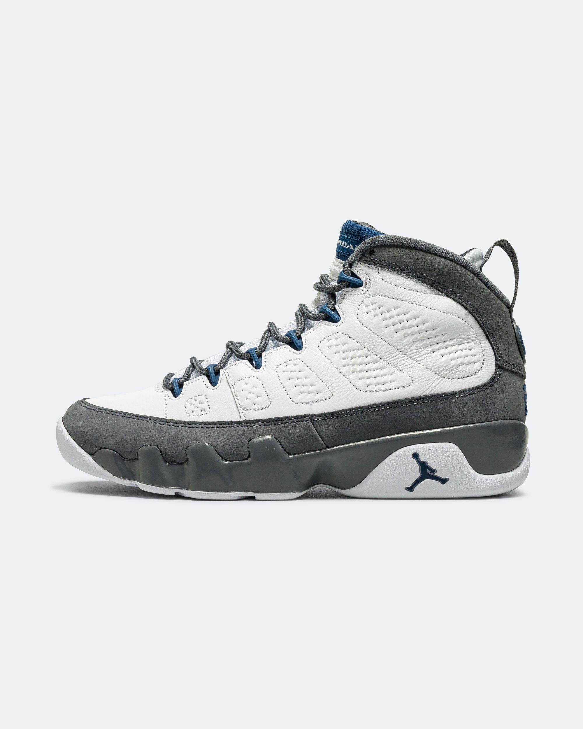 Air Jordan 9 Retro - White/French Blue - Flint Grey
