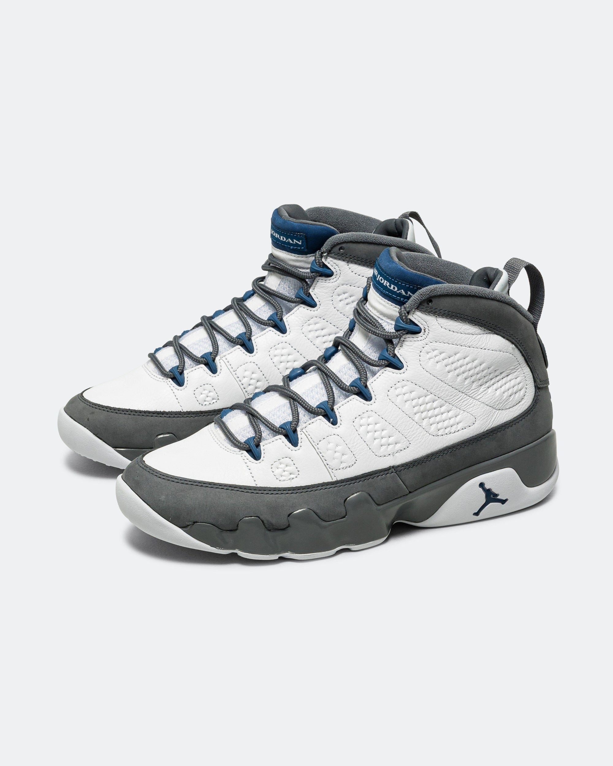 Air Jordan 9 Retro - White/French Blue - Flint Grey